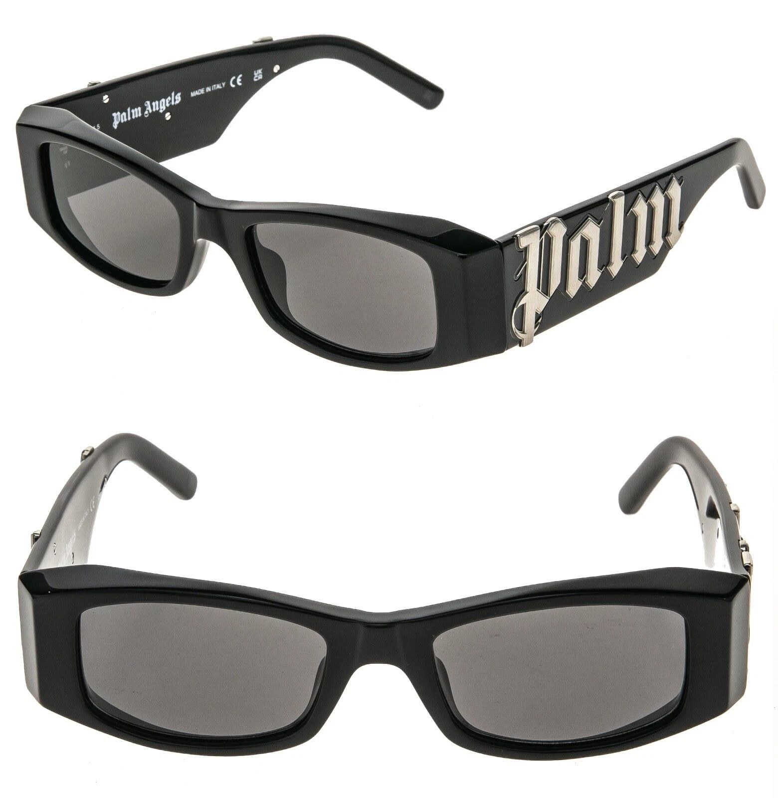 Palm Angels PALM ANGELS PERI007 007 ANGEL Black Geometric Sunglass Size ONE SIZE - 1 Thumbnail