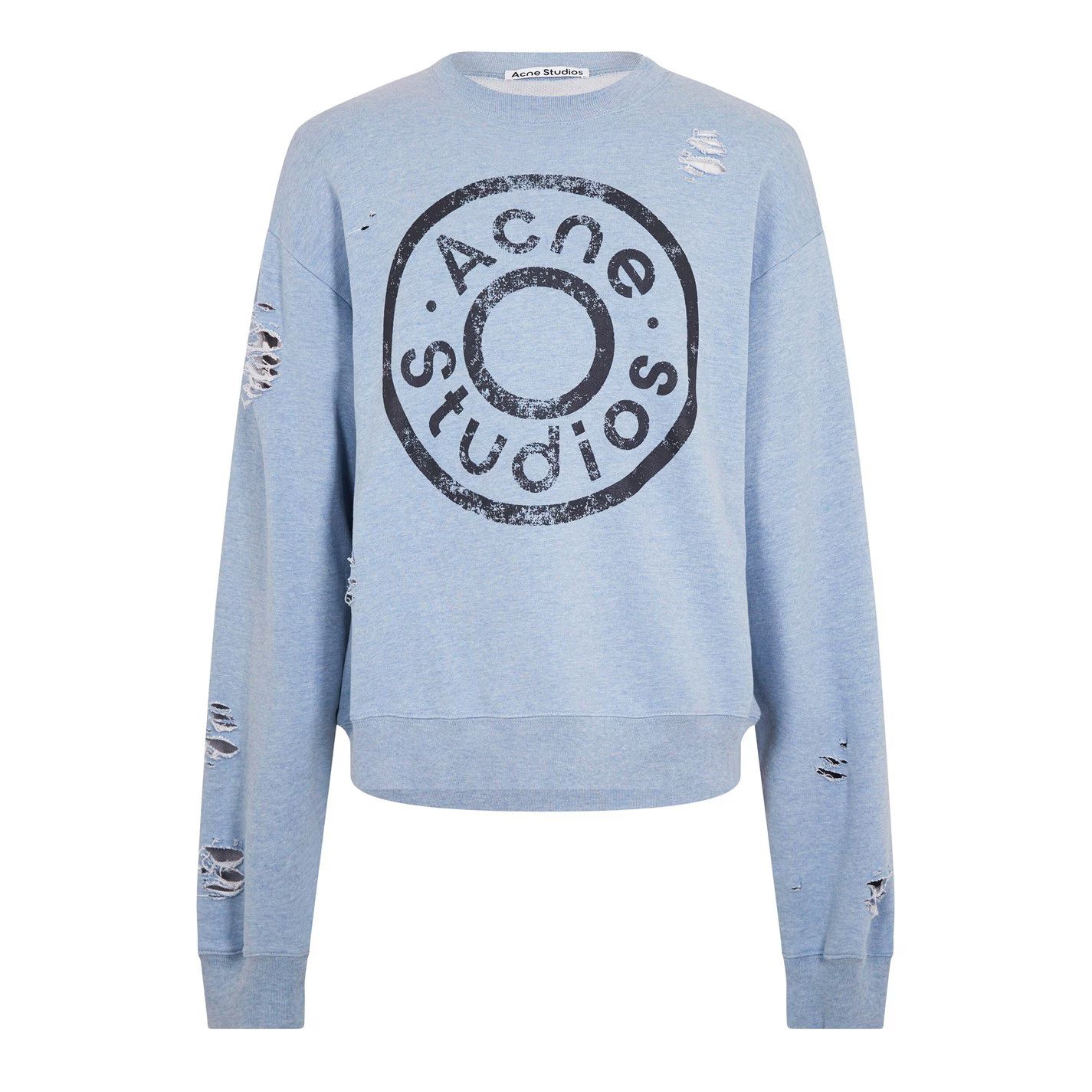 Acne Studios o1g2r1mq0825 Oversized Crewneck Jumper in Blue Size US L / EU 52-54 / 3 - 1 Thumbnail