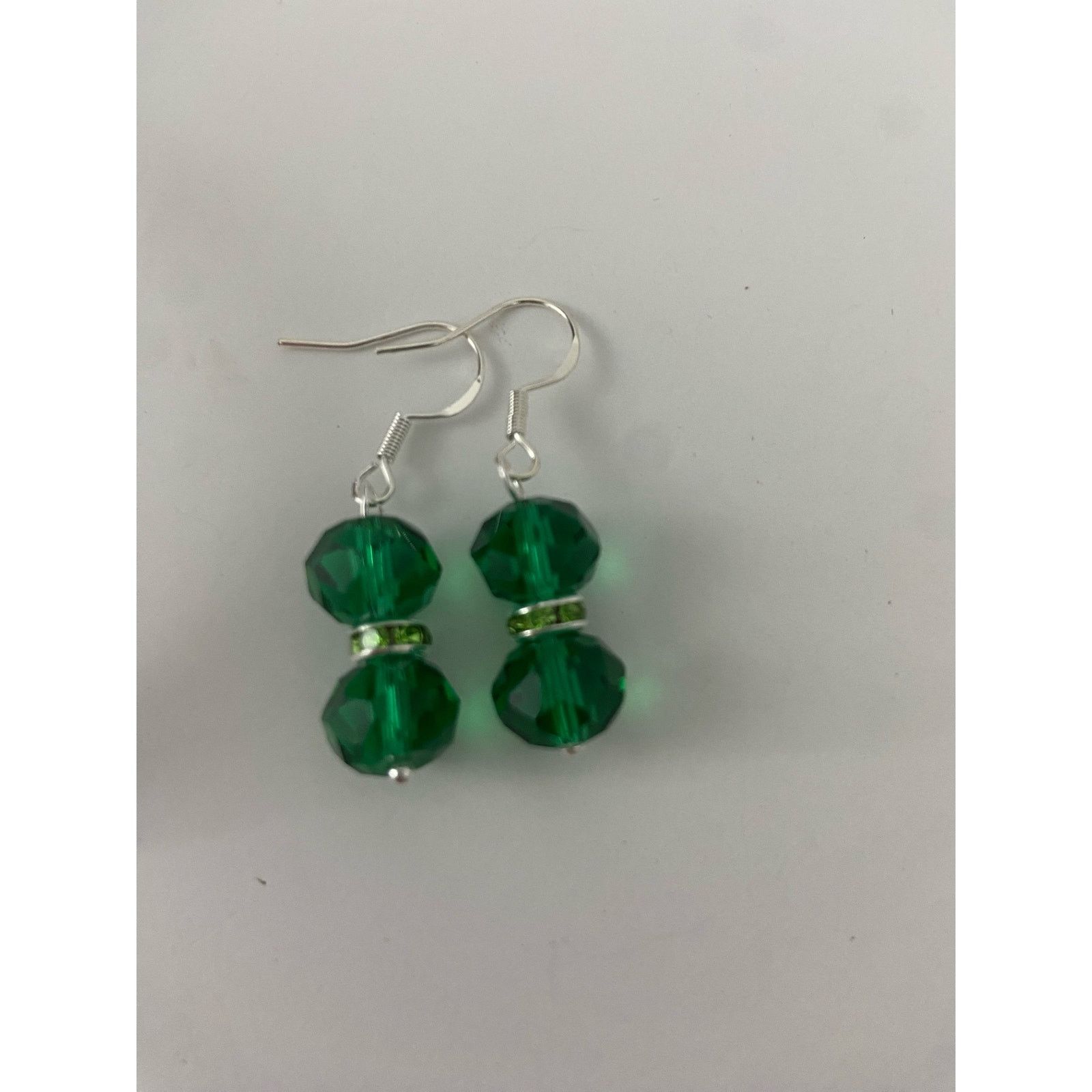 Handmade green glass bead earrings Size ONE SIZE - 4 Thumbnail