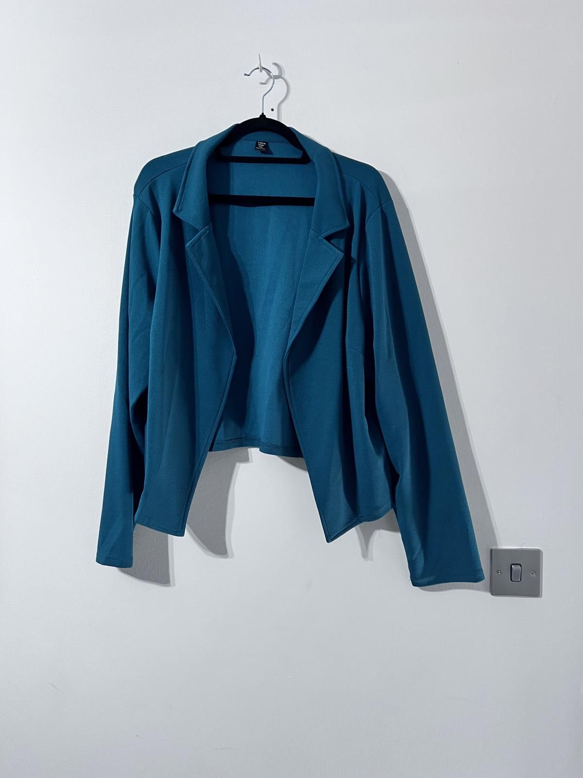 Shein Shein Curve Teal Open Blazer Jacket – Size 4XL Size 4XL / US 24-26 - 2 Thumbnail