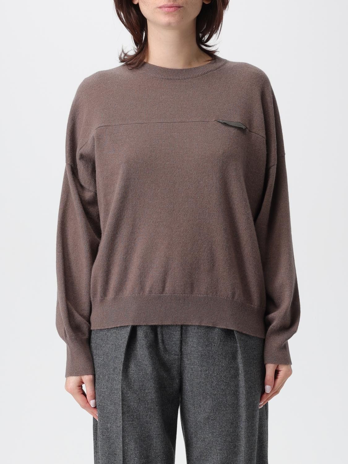 Brunello Cucinelli Sweater Woman Cocoa