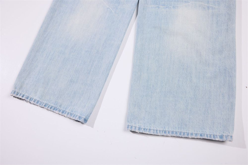 Jean Vintage distressed wide-leg loose straight-leg washed jeans Size US 32 / EU 48 - 5 Thumbnail