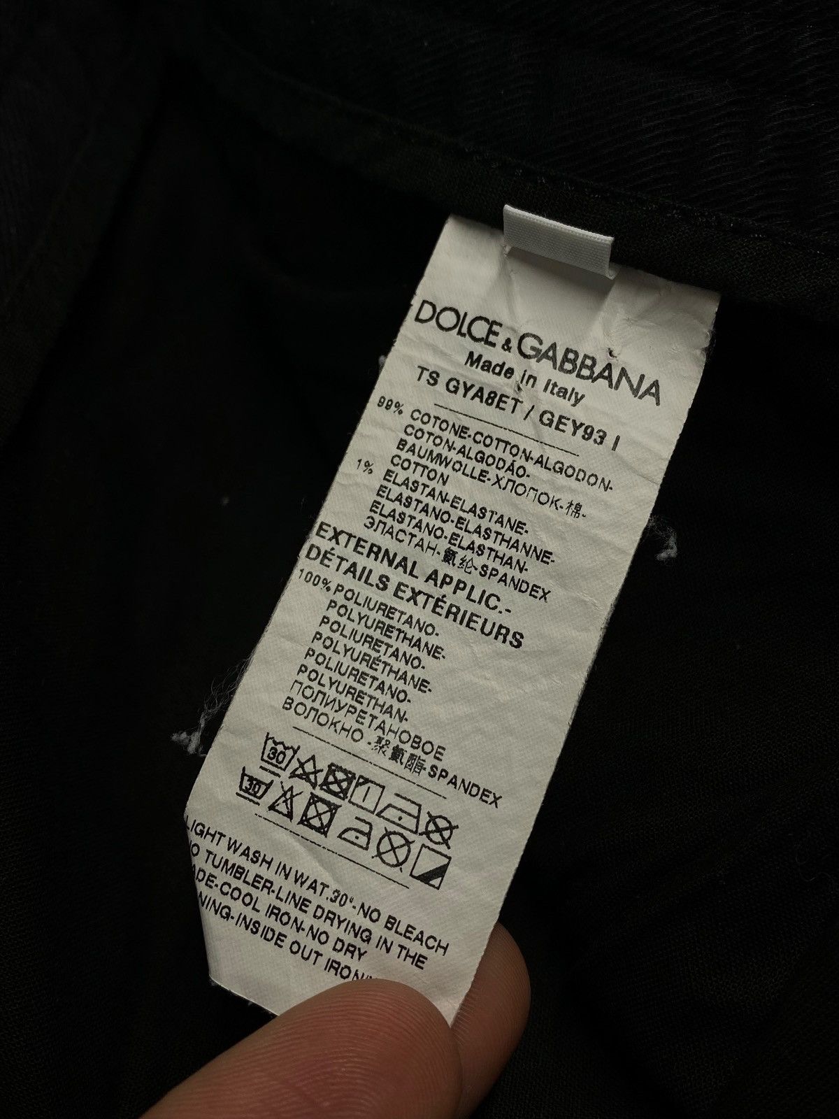 Dolce & Gabbana Dolce & Gabbana Jeans Black Cotton Skinny Cargo Denim Size US 32 / EU 48 - 20 Thumbnail
