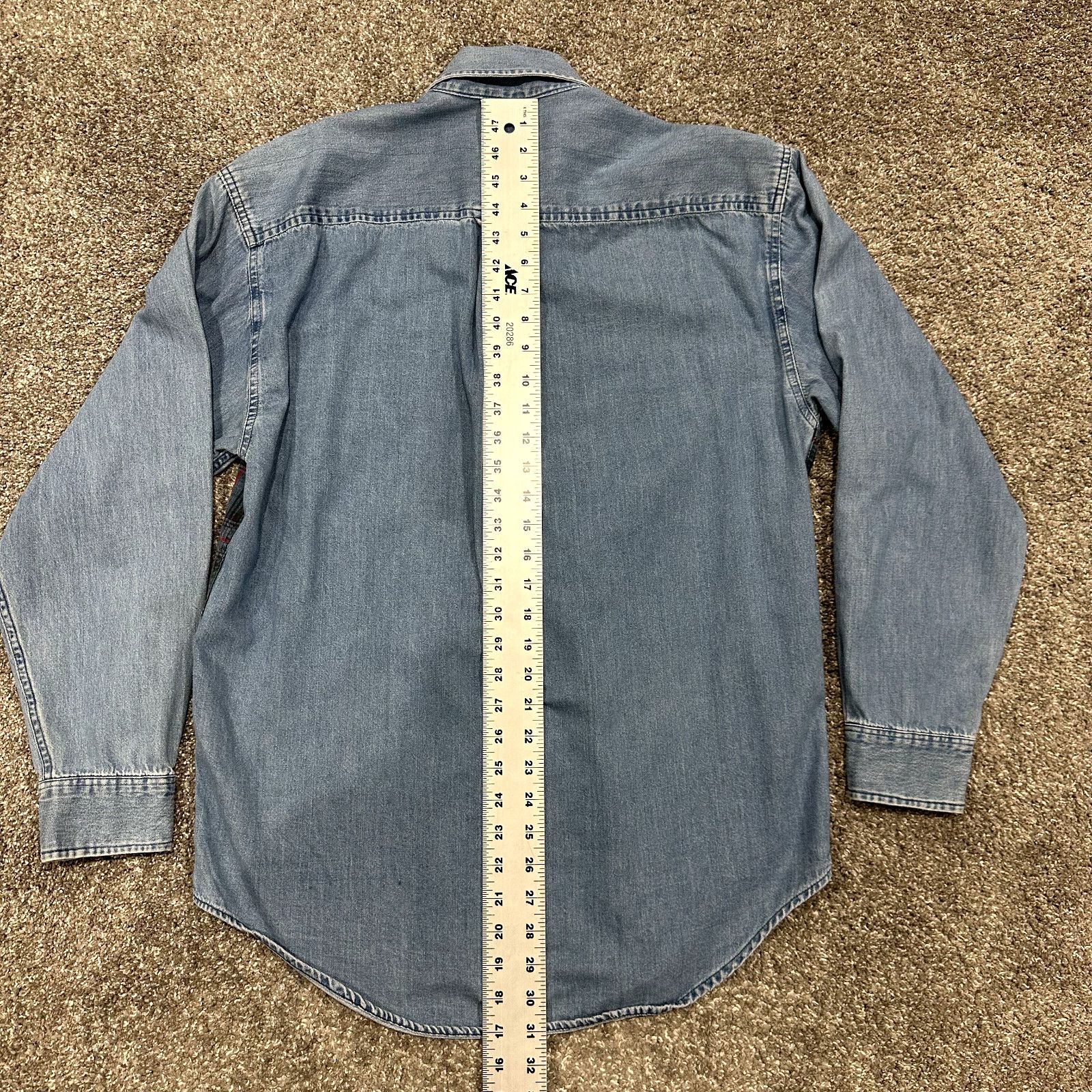 Gap VTG 90s Gap Denim Shirt Mens M Plaid Long Sleeve Gorpcore Size US M / EU 48-50 / 2 - 8 Thumbnail