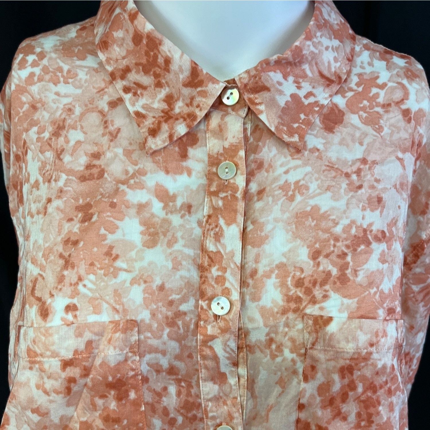 Talbots Talbots Women's Pink Floral Shirt/Button Up Sz 16WP SKU 4227 Size XXL / US 16-18 / IT 52-54 - 3 Thumbnail