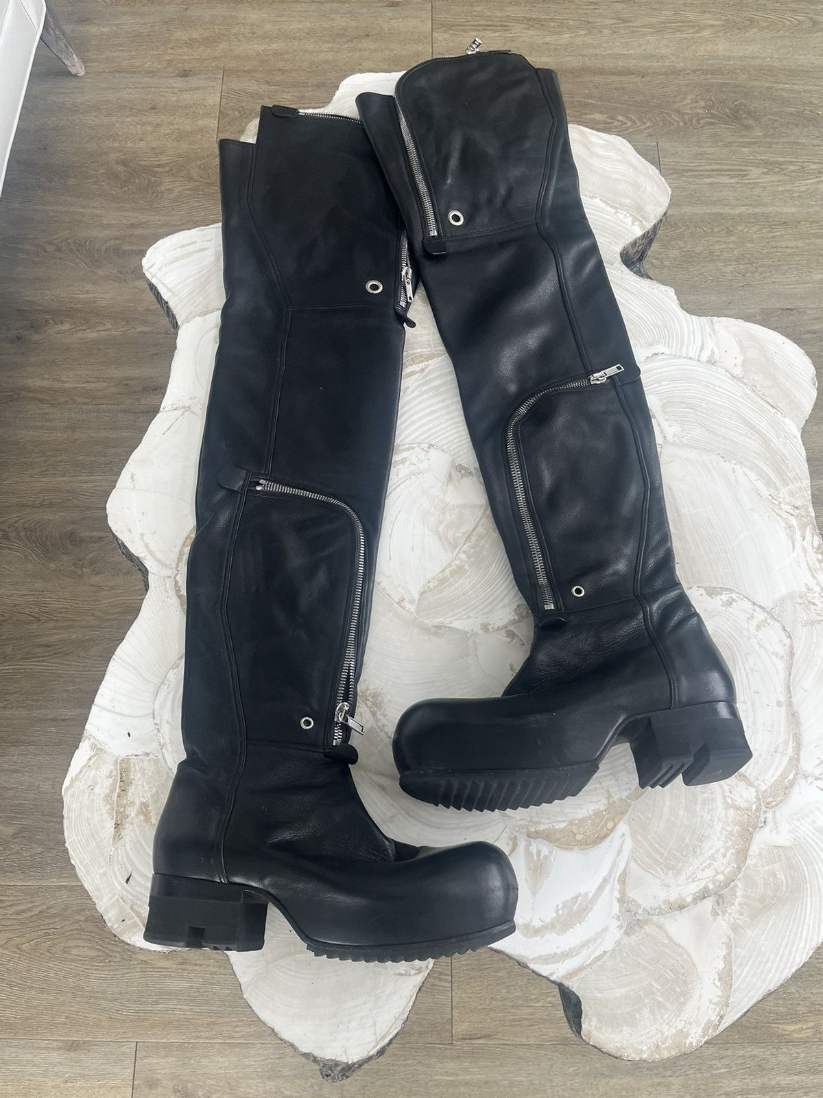 Rick Owens Rick Owens — AW21 Bauhaus Ballast Thigh High Boots 
