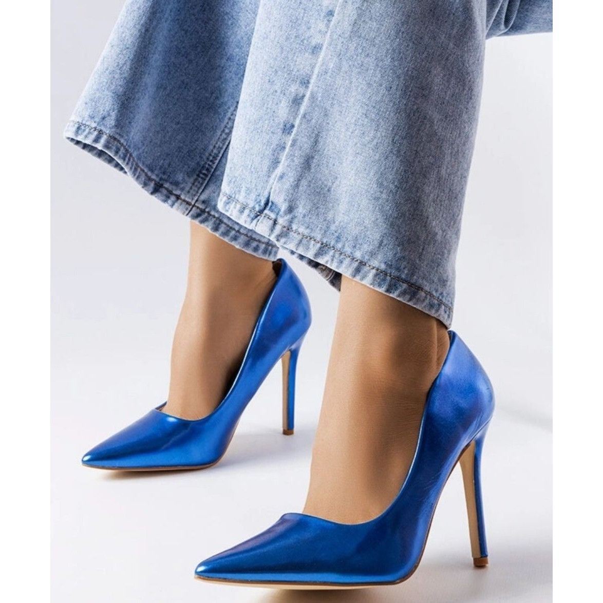 Other OLIVIA FERGUSON / Royal / Metallic Blue / Pointed-Toe/ Stil Size US 8 / IT 38 - 5 Thumbnail