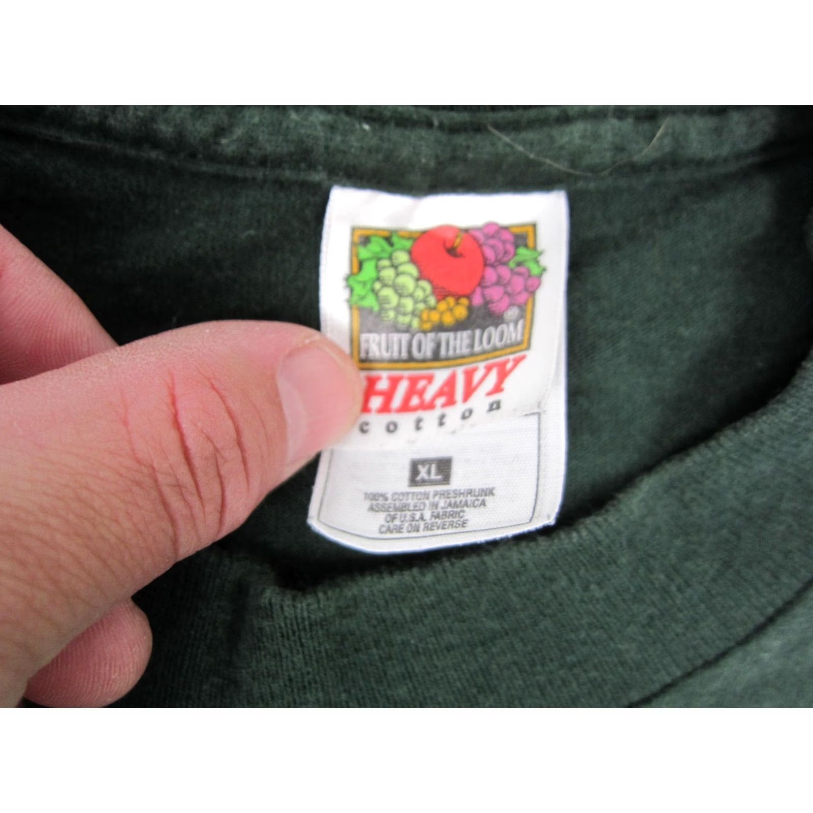Fruit Of The Loom VINTAGE Iowas Pigman Green Triathlon Shirt Mens Extra Large XL 1996 90s Single Stitch Size US XL / EU 56 / 4 - 5 Thumbnail