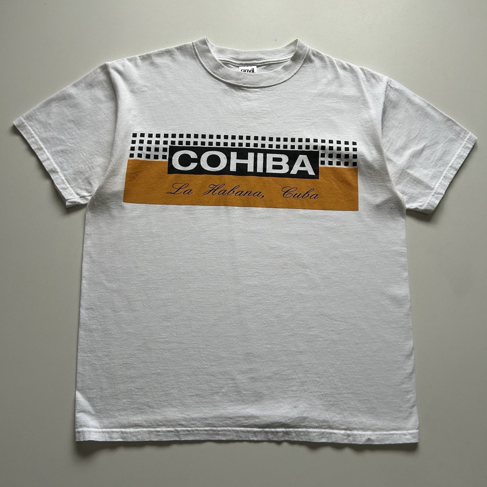 Anvil × Vintage Vintage Cohiba T Shirt Large Anvil White Habana Cuba Graphic Size US L / EU 52-54 / 3 - 1 Thumbnail