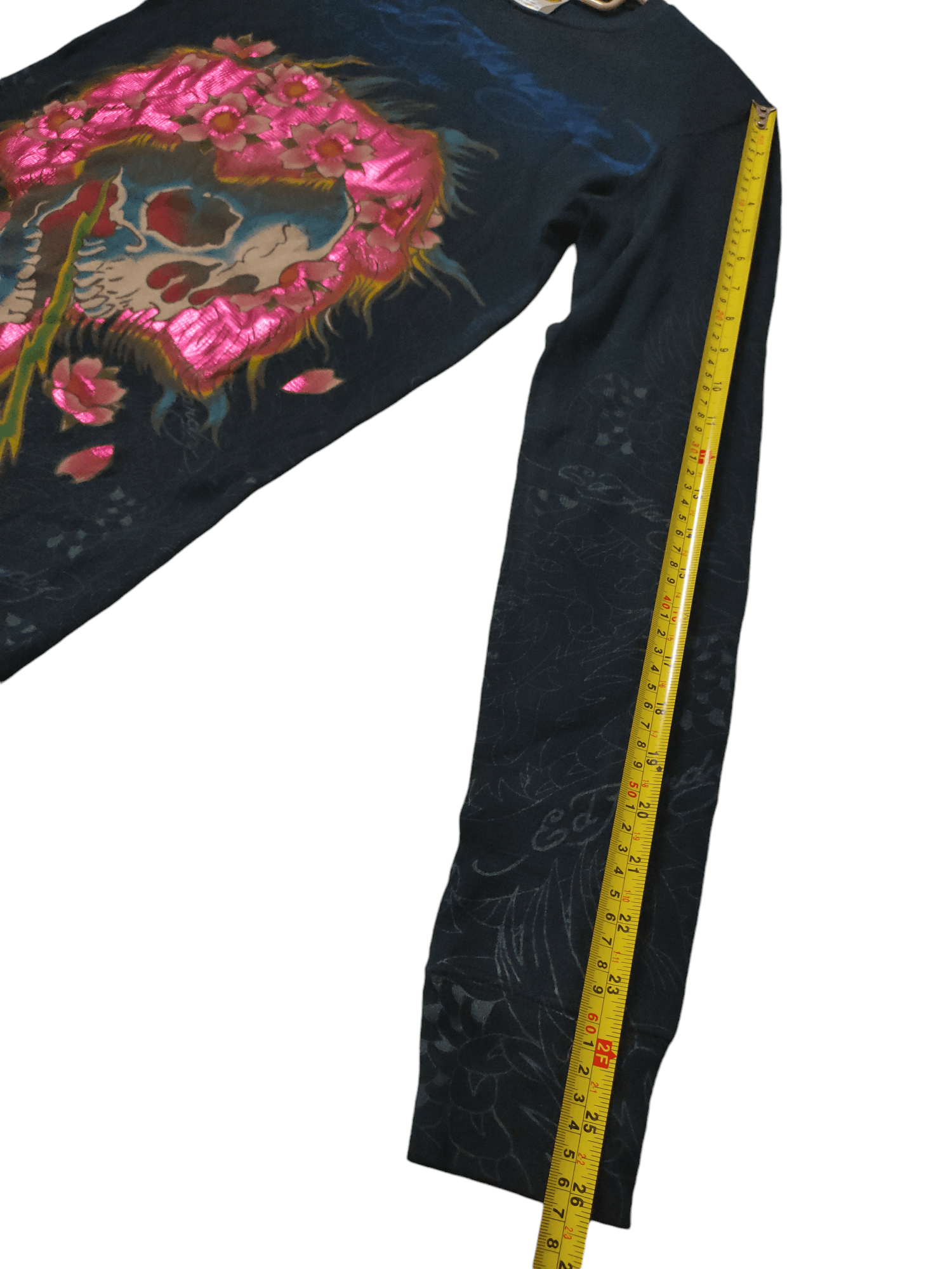 Christian Audigier × Ed Hardy Ed Hardy Long Sleeve Tshirt Blue Black Size US M / EU 48-50 / 2 - 5 Thumbnail