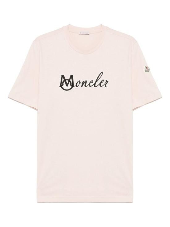 MONCLER Tシャツ XL ホワイト/ピンク