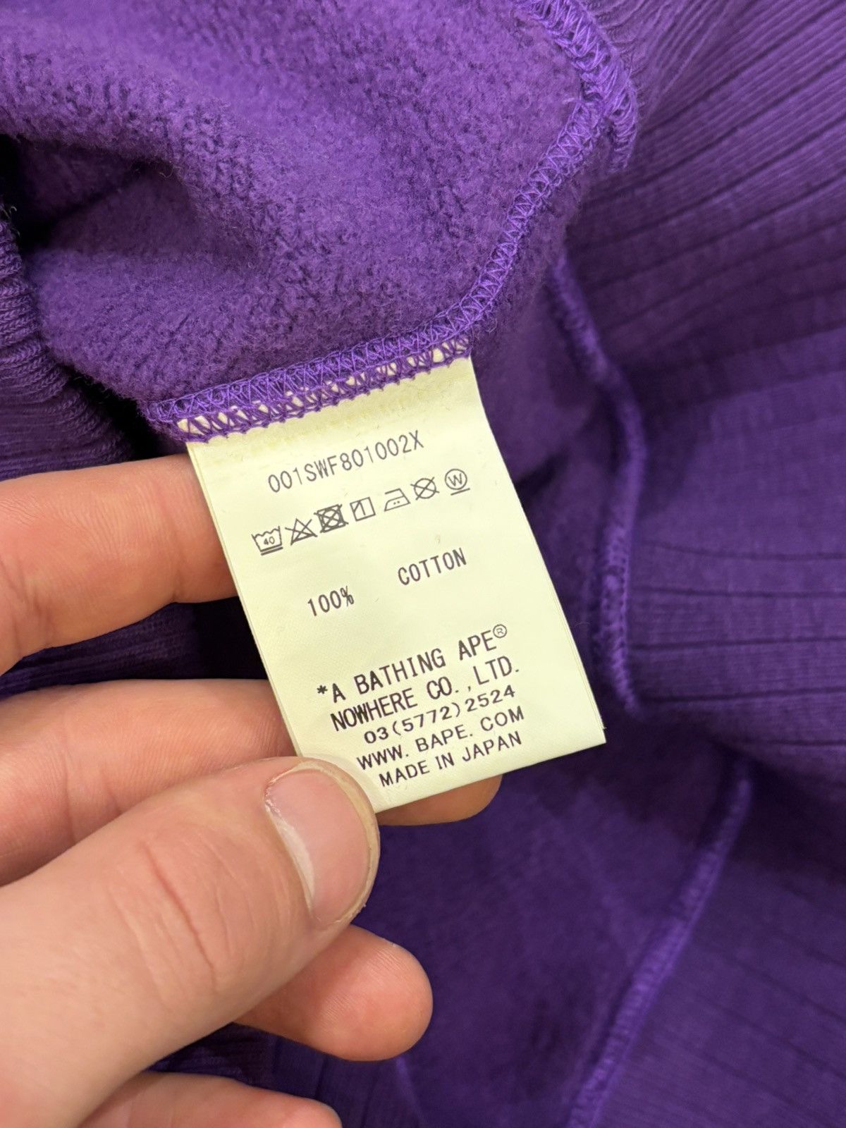 Bape Bape College Crewneck - Purple Size US XL / EU 56 / 4 - 4 Thumbnail