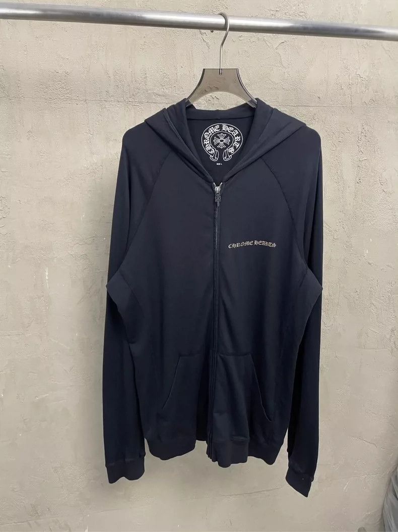 Chrome Hearts Vintage Chrome Hearts Black Zip Hoodie Size US L / EU 52-54 / 3 - 1 Thumbnail