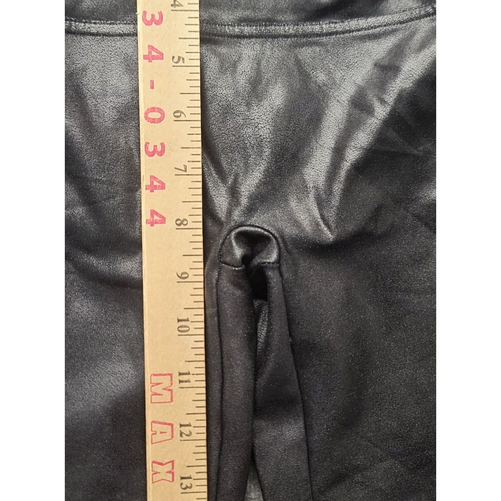 Spanx Spanx Perfect Pant Leggings Womens S Slim Fit High Rise Faux Leather Shaping Black Nylon Spandex Microfiber Leggings Size 28" / US 6 / IT 42 - 4 Thumbnail