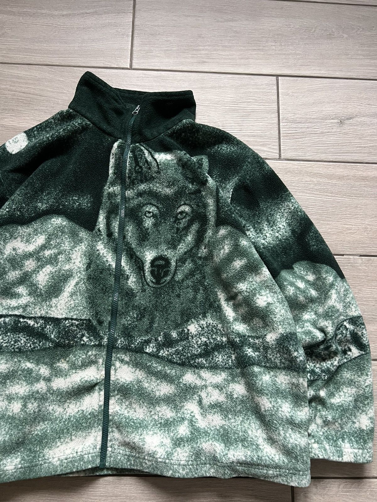 Vintage Y2K Vintage Full Zip Wolf Fleece USA Jacket Big Logo Animals Size US M / EU 48-50 / 2 - 3 Thumbnail
