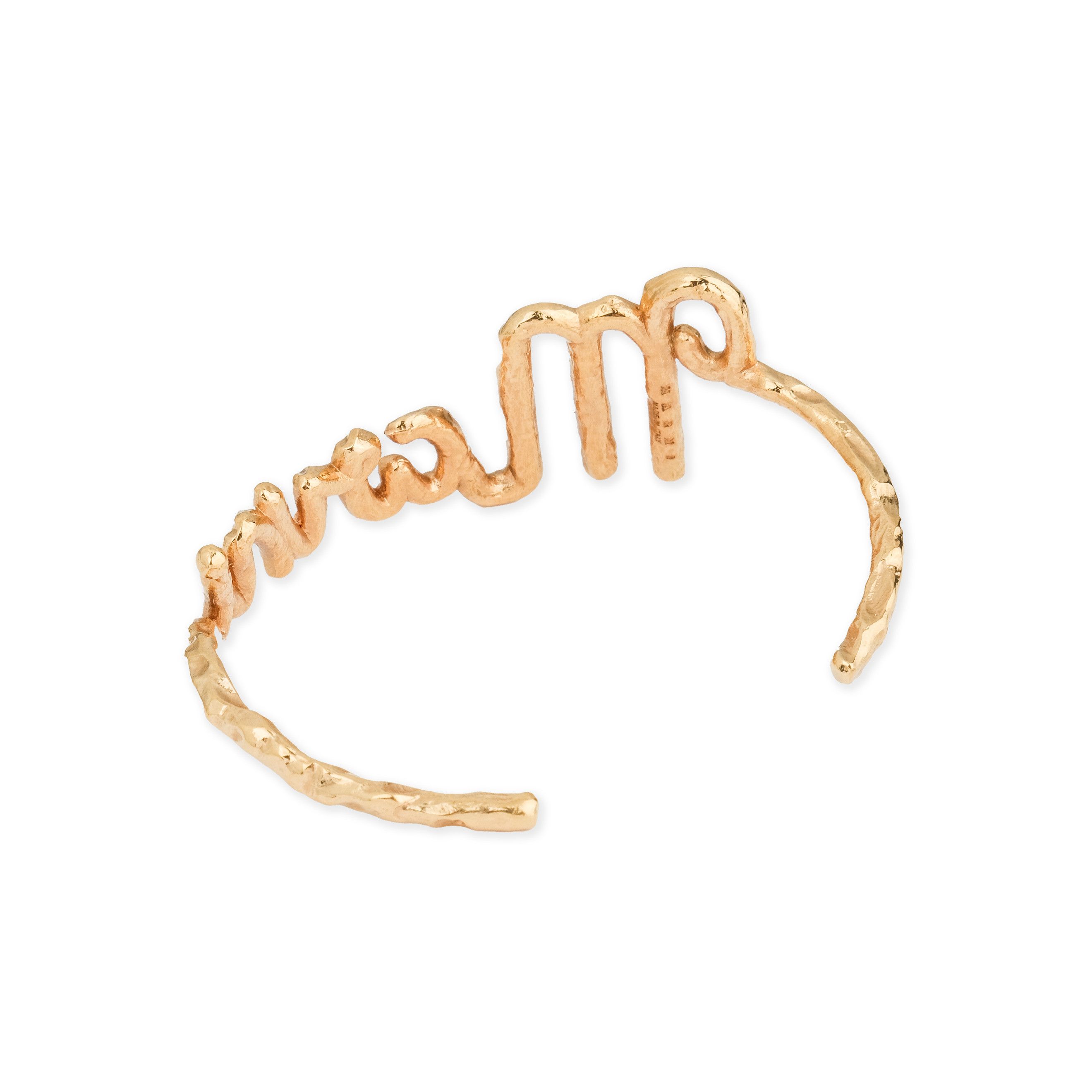 Marni o1f1d3z0725 Size: OS / Logo Cuff Bracelet in Gold Size ONE SIZE - 3 Thumbnail