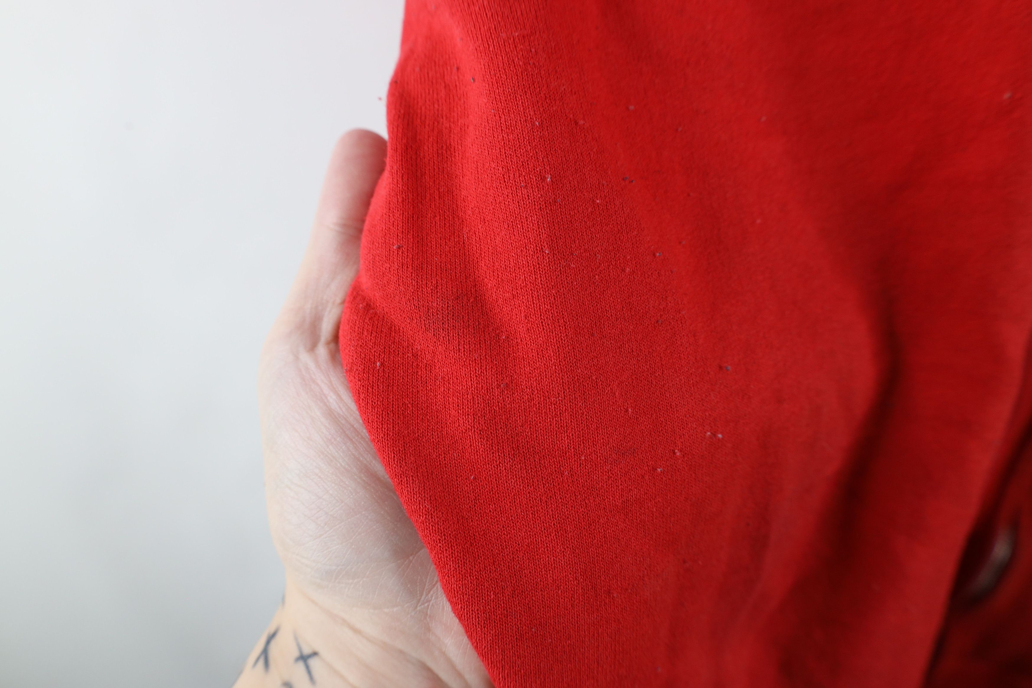 Vintage Vintage 90s Streetwear Blank Full Zip Hoodie Sweatshirt Red Size US XXL / EU 58 / 5 - 11 Thumbnail