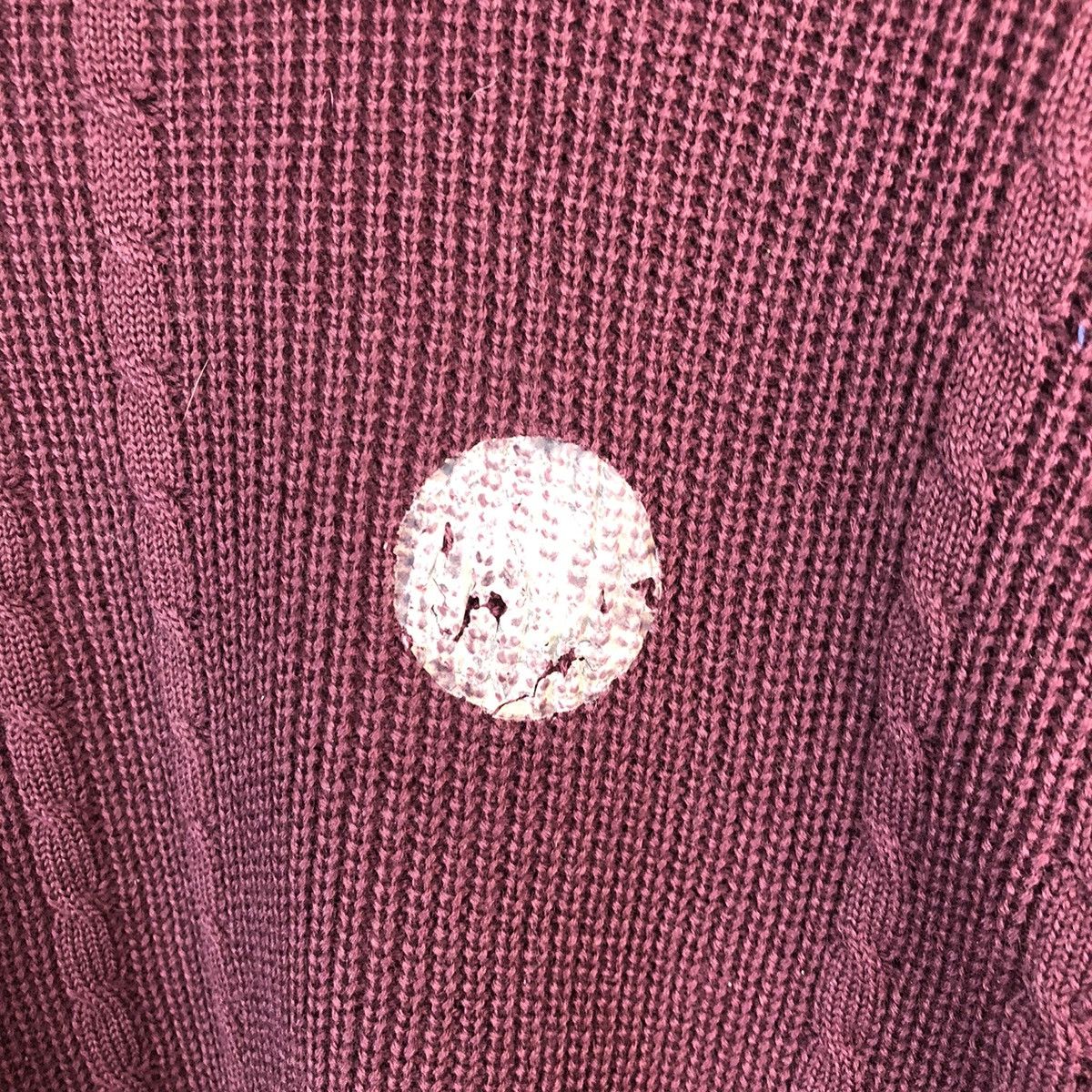 Homespun Knitwear × Japanese Brand Greater Green boro ripped distressed Maroon Knitwear #A1849 Size US M / EU 48-50 / 2 - 9 Thumbnail