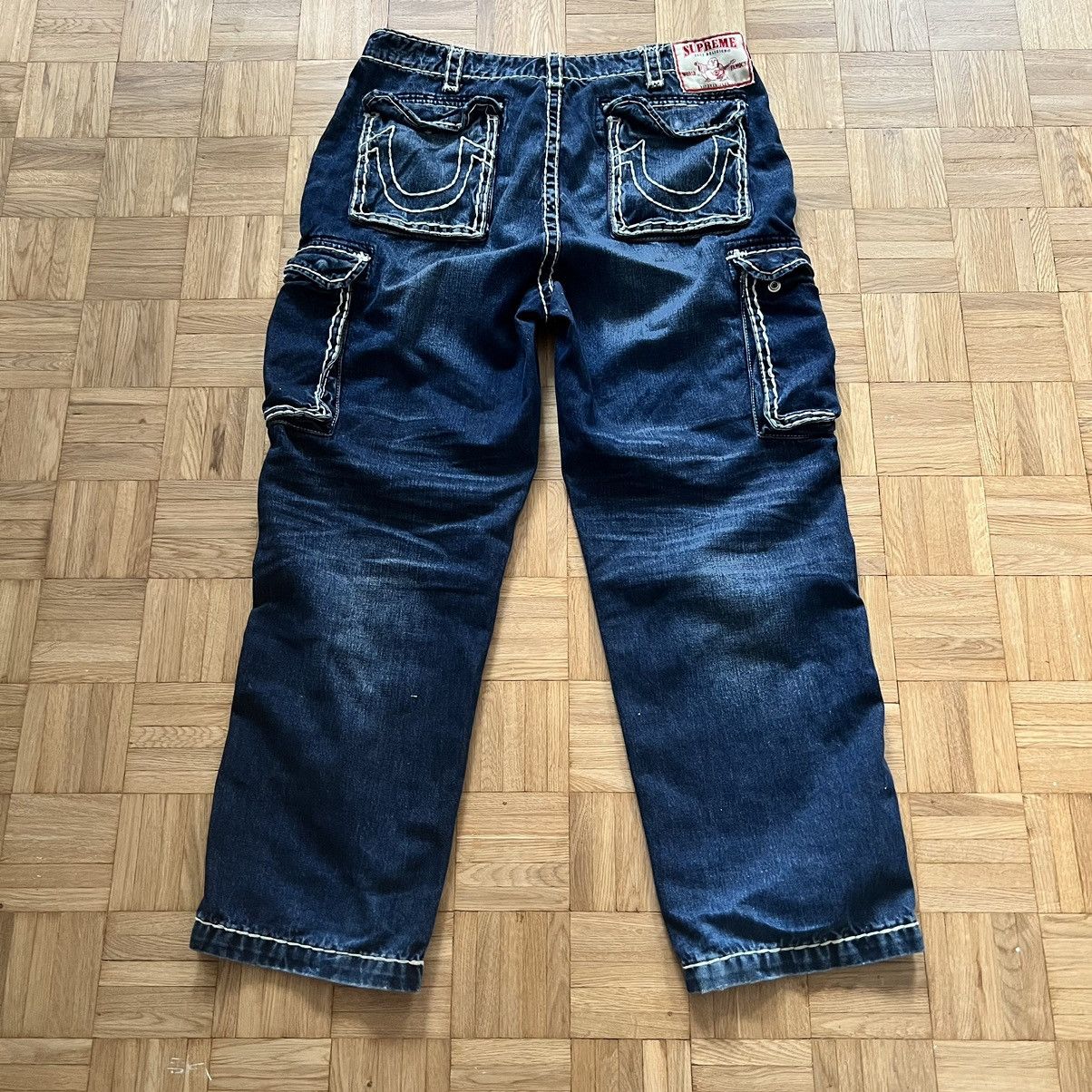 Supreme True Religion® Denim Cargo Pant Supreme True Religion Denim Cargo Pant Washed Blue Men's