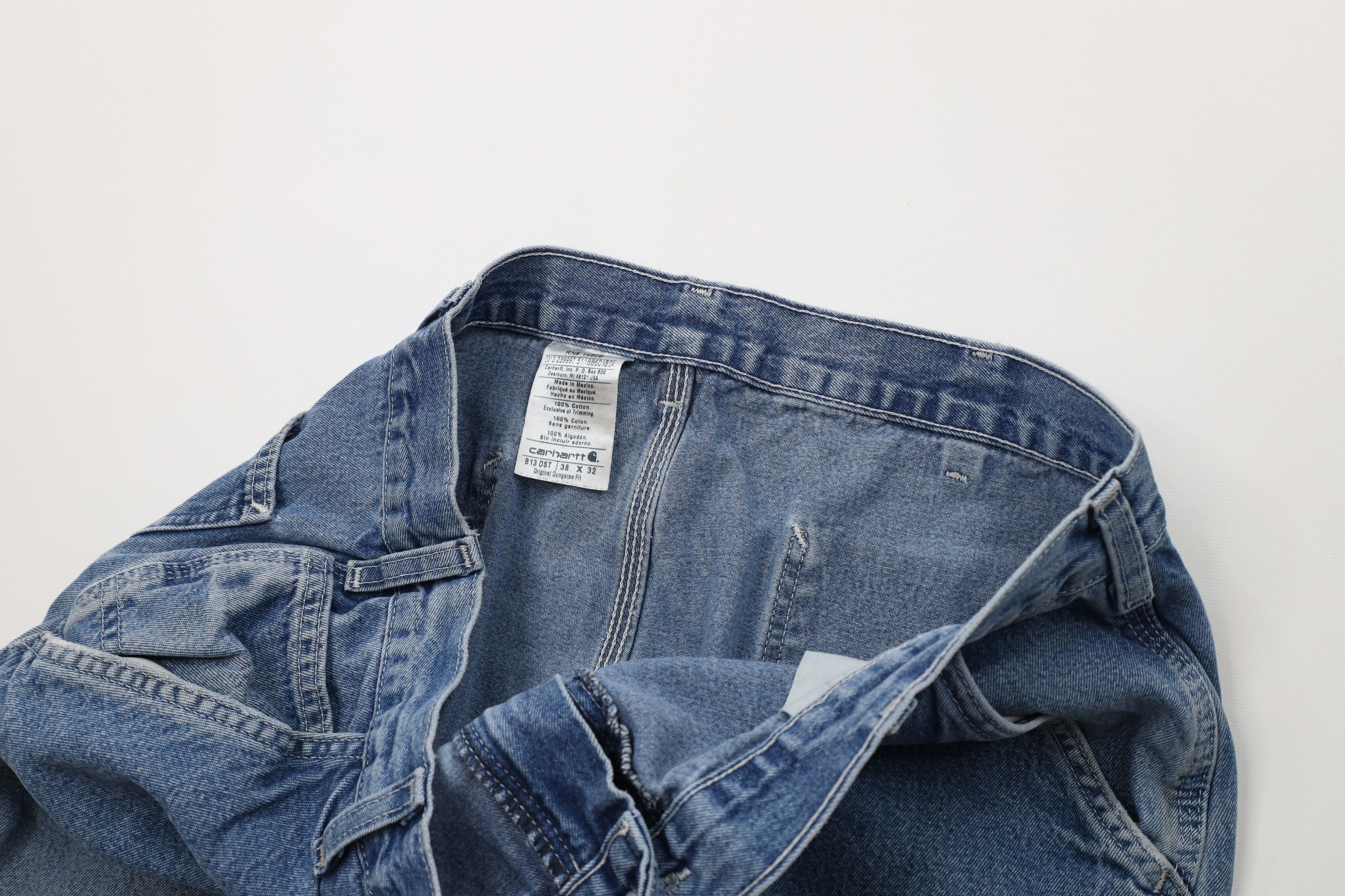 Carhartt Vintage Y2K Carhartt Wide Leg Dungaree Denim Jeans Blue Size US 38 / EU 54 - 9 Thumbnail