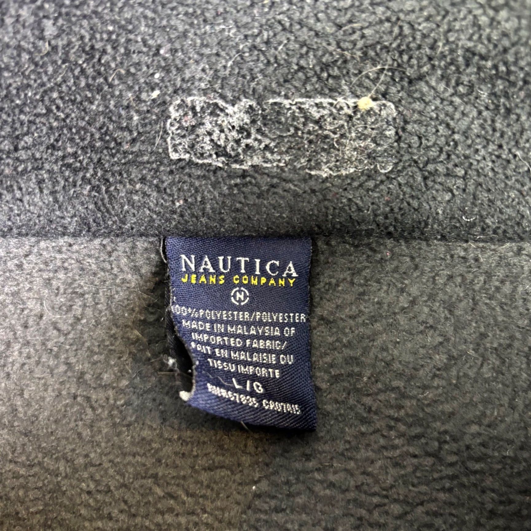 Nautica Nautica Jeans Company Vest Full Zip Logo Mens Large Gray Vintage 90s Fleece Bodywarmer Jacket Short 3-in-1 Jacket Polyester Zip Size US 33 - 5 Thumbnail
