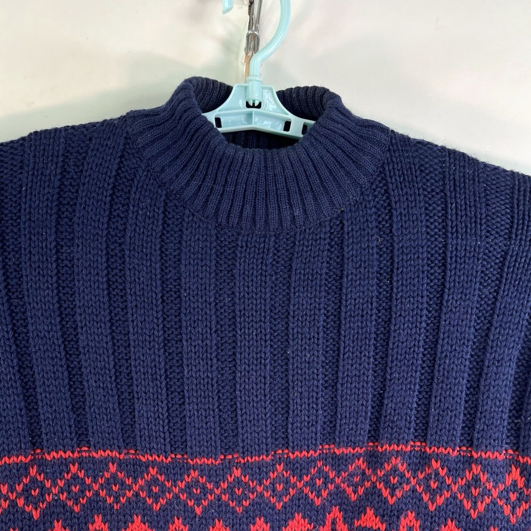 Vintage VINTAGE Cattivo 100% Wool Nordic Fair Isle Sweater Mens Large Blue Casual 90s Classic Size US L / EU 52-54 / 3 - 4 Thumbnail