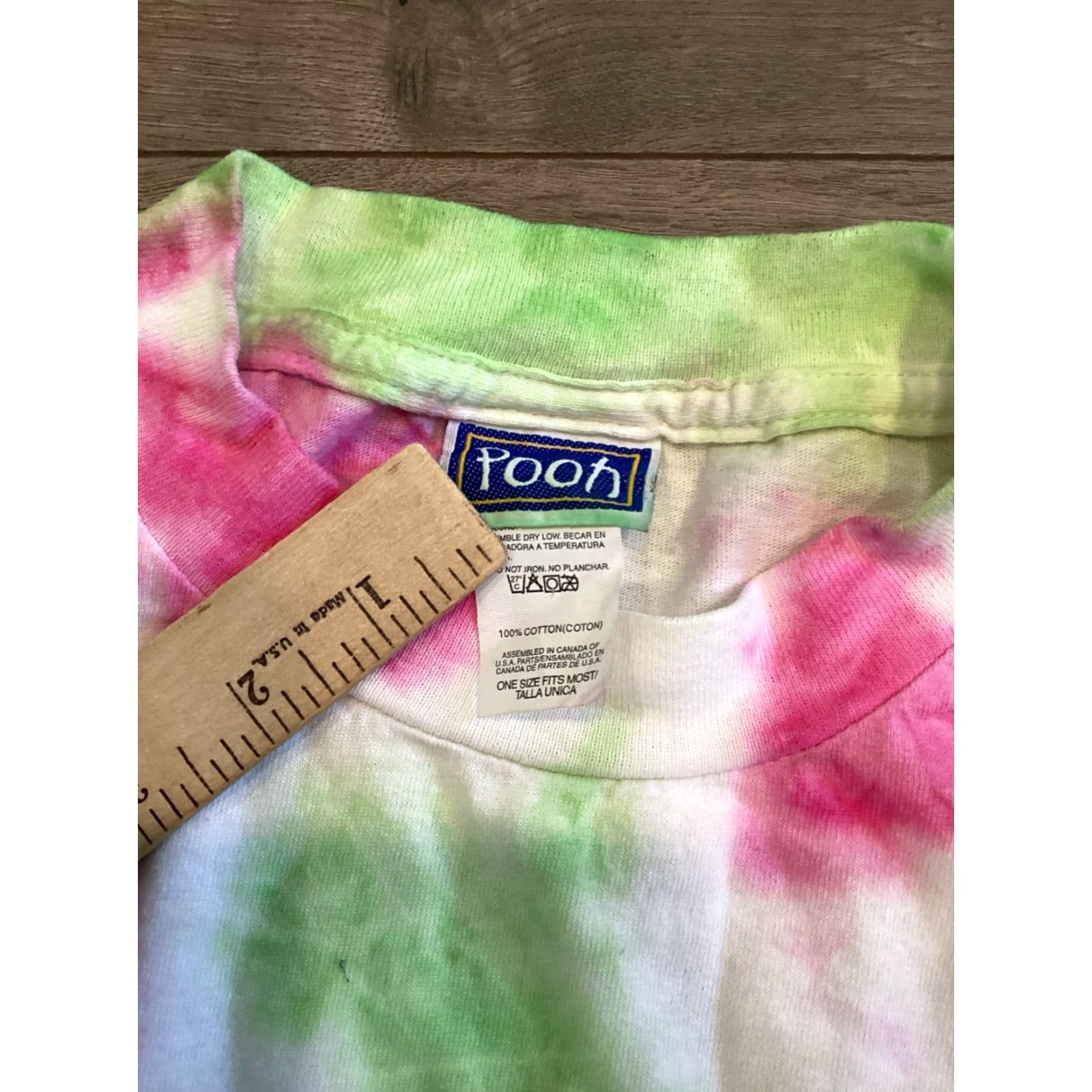 Disney VINTAGE Disney Winnie the Pooh Graphic Print Sleep Gown Tie-Dye One Size White Oversized 90s Womens Size ONE SIZE - 5 Thumbnail
