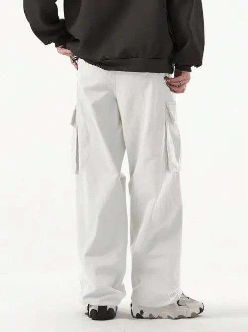 Designer Washed Distressed Cargo Loose Fit Pants Size US 34 / EU 50 - 4 Thumbnail