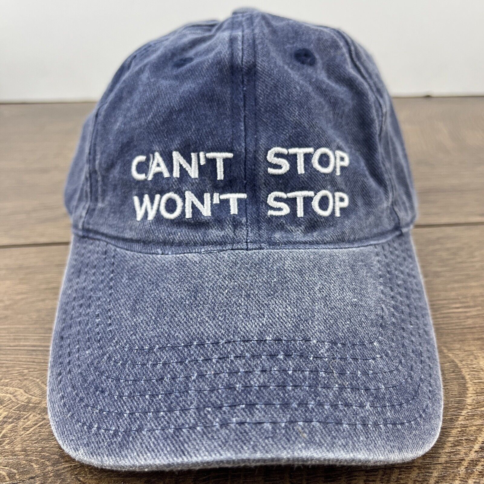 Other Won’t Stop Hat Can’t Stop Won’t Blue Hat Adjustable Adult Si Size ONE SIZE - 4 Thumbnail