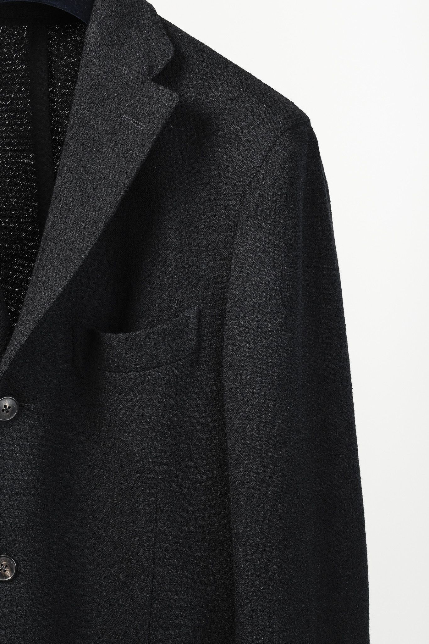 Boglioli Boglioli Black Virgin Wool Knit K-Jacket Blazer Size 38R - 6 Thumbnail