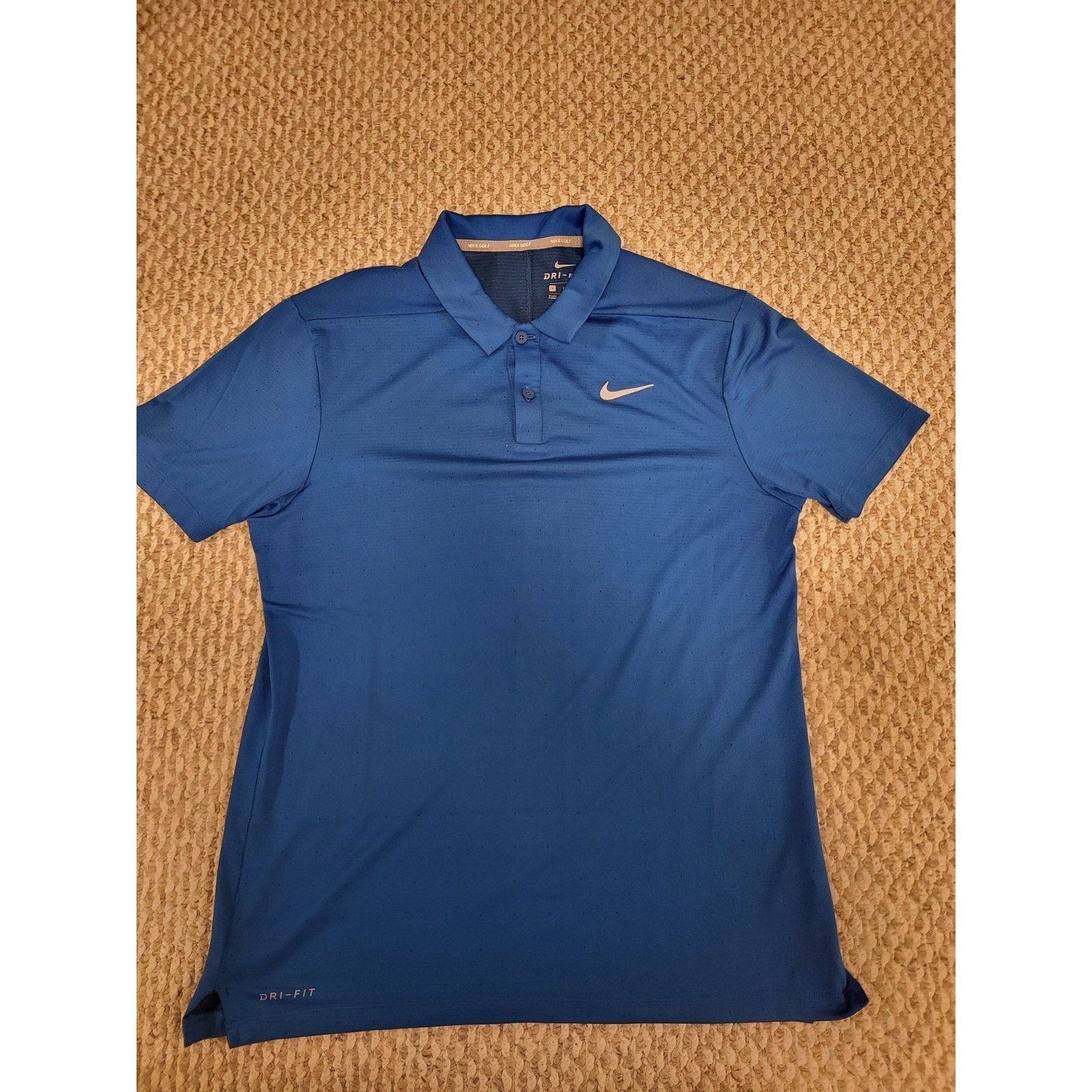 Nike Nike Golf Men's Dri Fit Three Button Blue Short Sleeve Shirt Size US L / EU 52-54 / 3 - 1 Thumbnail