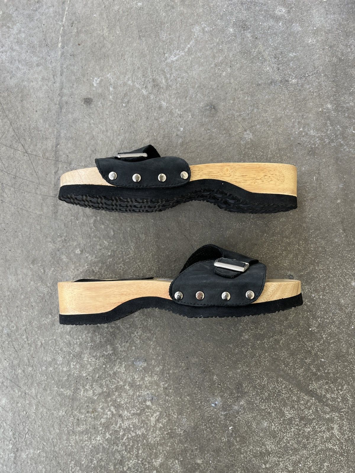 Vintage y2k Wooden Mules Vintage Size US 8 / IT 38 - 4 Thumbnail