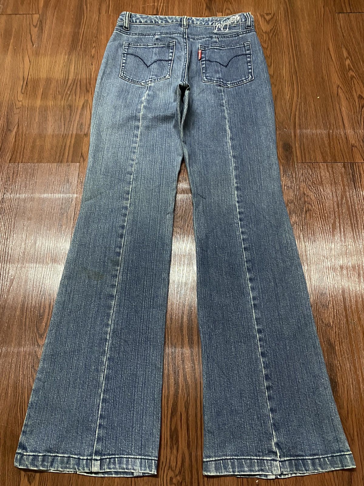 Michiko Koshino London Vintage Japanese Brands Blue Wash Flare Style Jeans Size 26" / US 2 / IT 38 - 2 Thumbnail