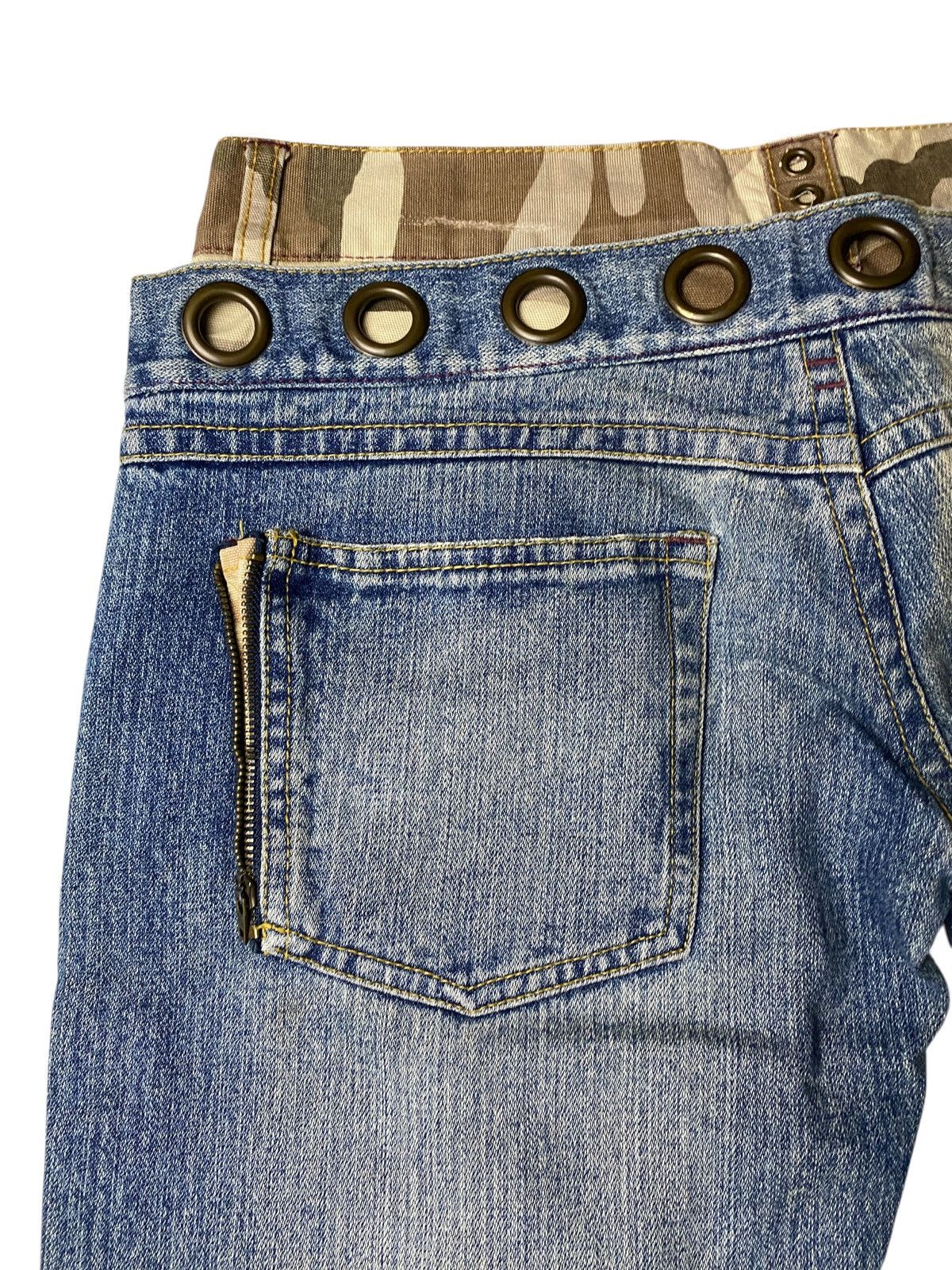 If Six Was Nine 2000's Armee Double Waist Laced Flared Jeans Size US 29 - 12 Thumbnail