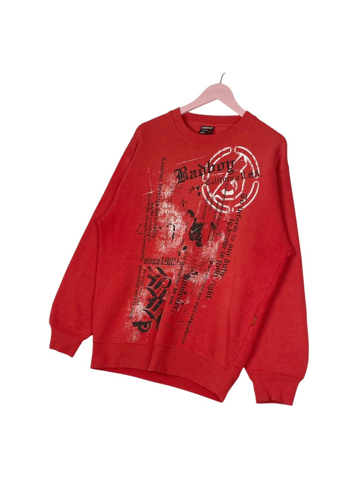 Designer × Vintage Vintage Bad Boy California Printed Crewneck Sweatshirt Red Size US L / EU 52-54 / 3 - 2 Thumbnail
