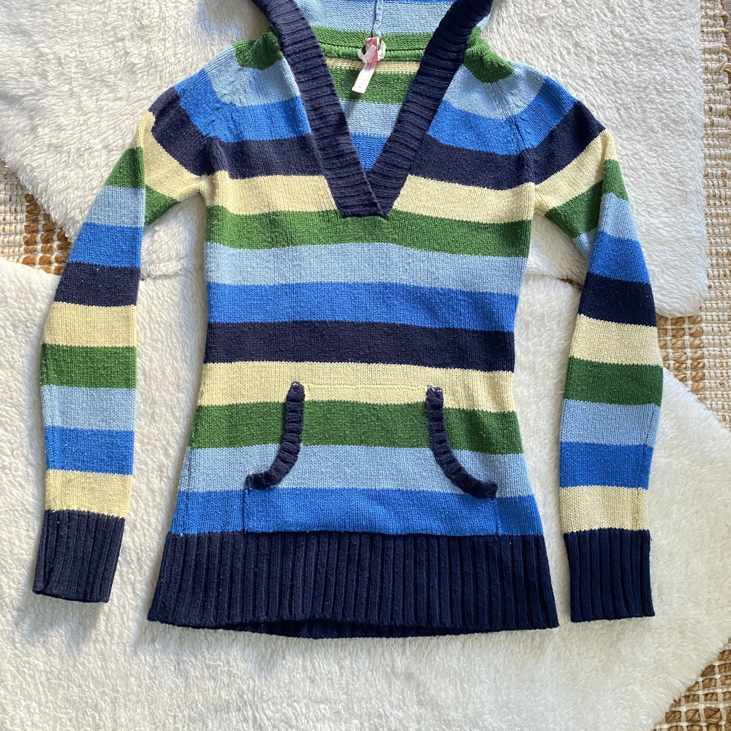 Other Y2K Striped Hoodie Sweater Women’s Medium Cozy Knit Size M / US 6-8 / IT 42-44 - 9 Thumbnail