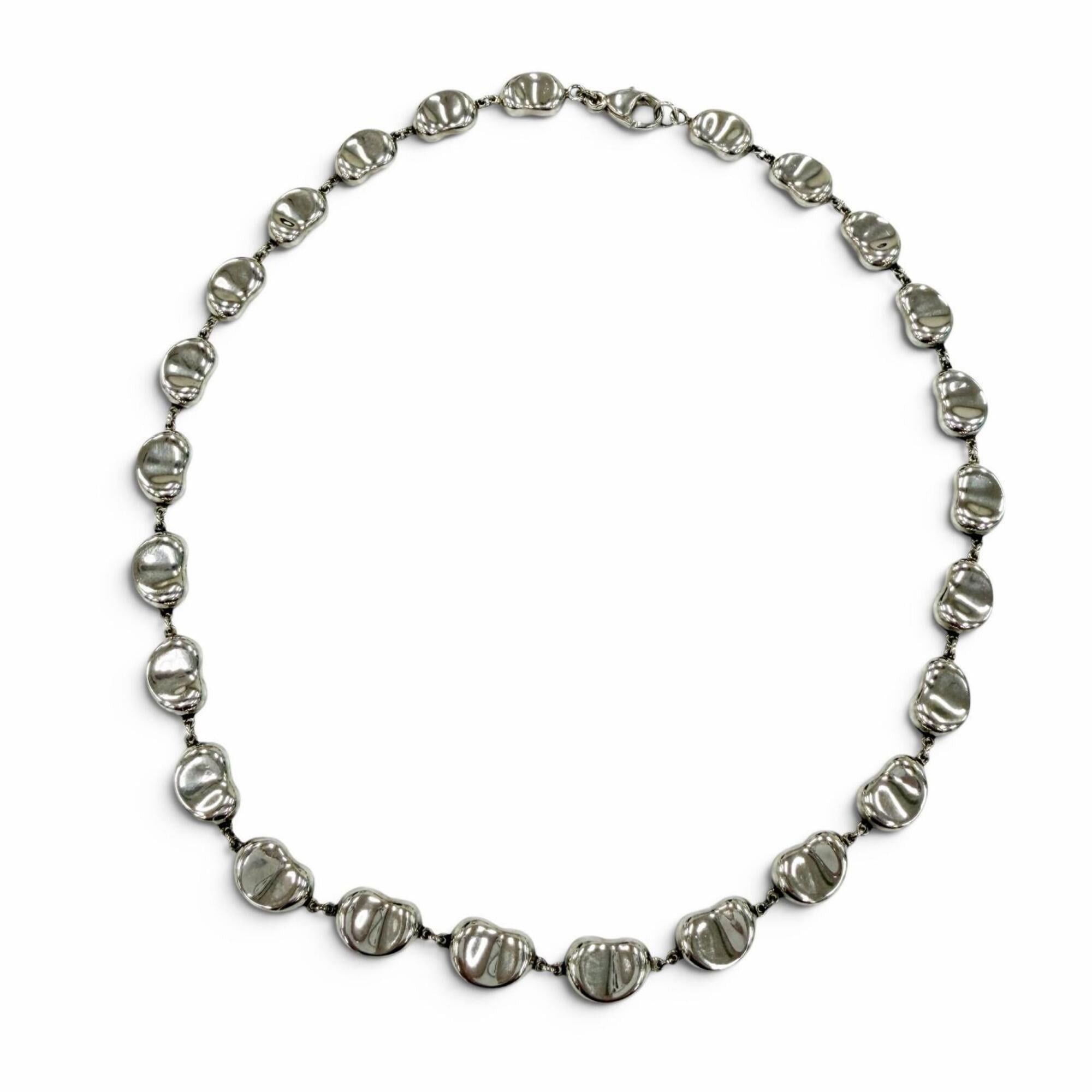Tiffany & Co. TIFFANY&Co. Tiffany & Co. Elsa Peretti Bean Design 925 Silver Necklace, Weight 30.9g, Women's, Comes with Box and Dust Bag. Size ONE SIZE - 1 Thumbnail
