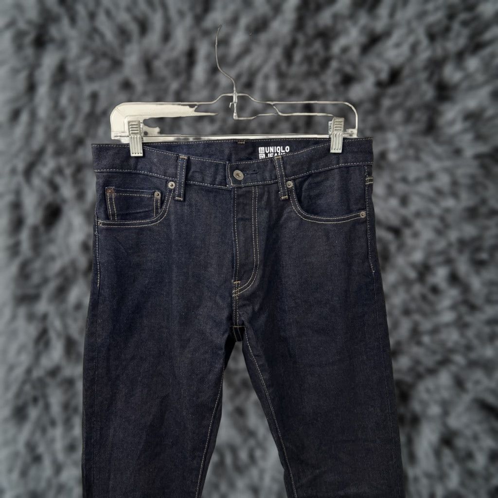 Uniqlo Uniqlo Jeans Slim Denim 31x34 Blue Men's Slim Fit 5-Pocket Zipper Button Cotton Spandex Denim Size US 31 - 1 Thumbnail