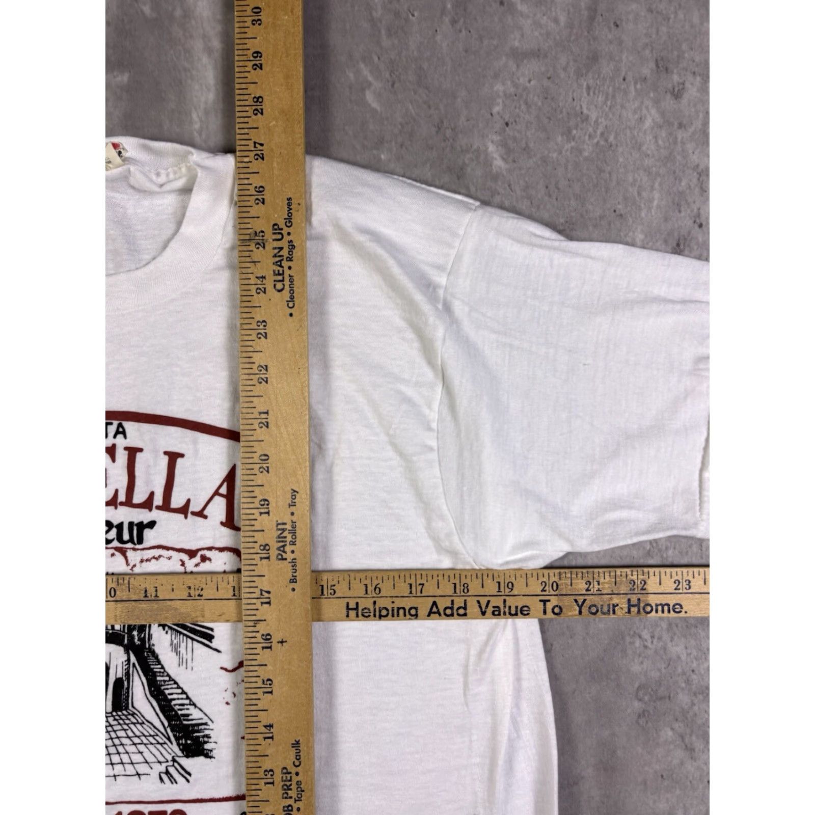 Fruit Of The Loom VINTAGE Ditta Capella Liquer Beer T Shirt Single Stitch size M Shirt Mens White Cotton Graphic Print Short Sleeve Crew Neck 80s Beer 80s Size US M / EU 48-50 / 2 - 6 Thumbnail