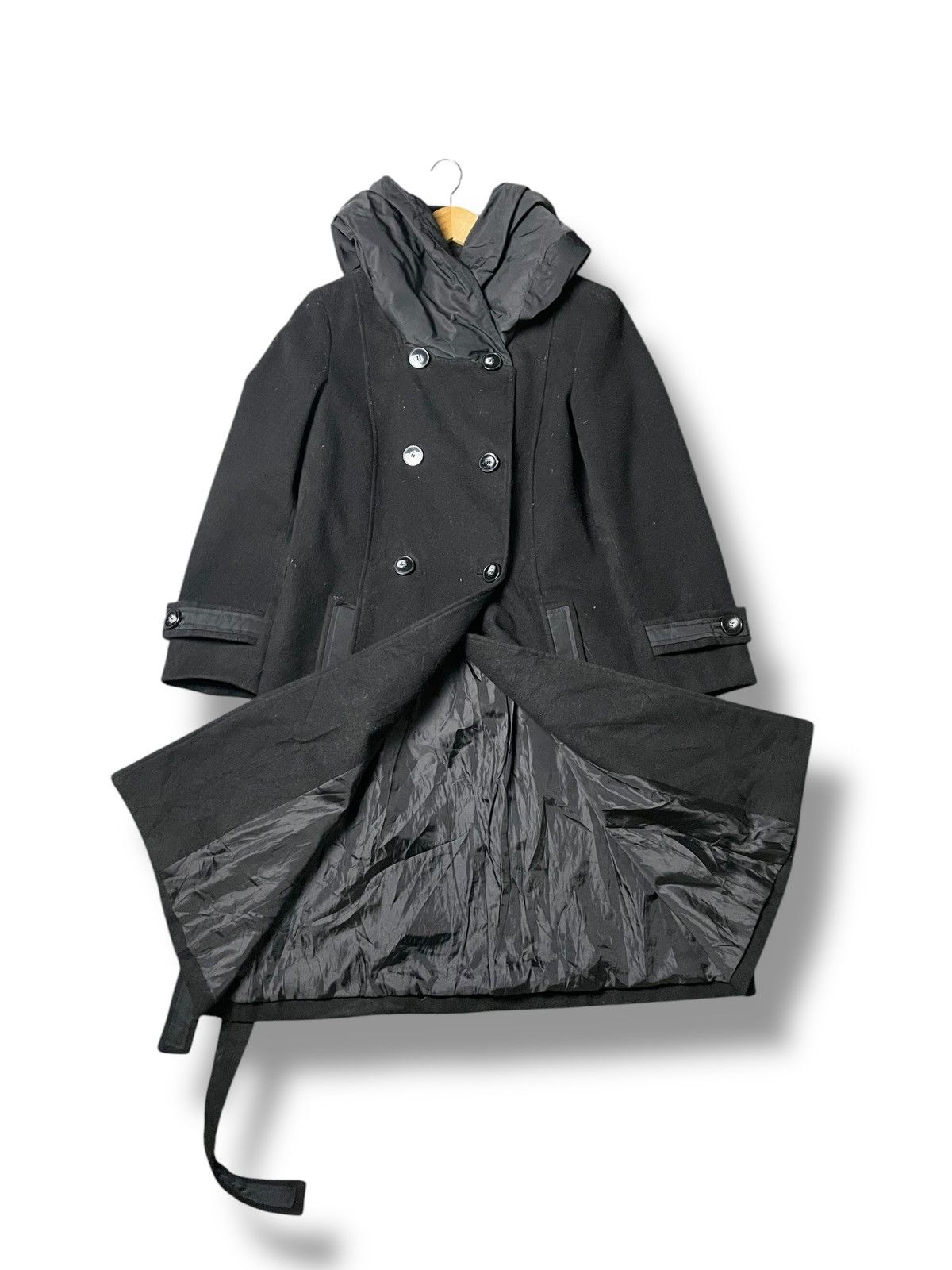 Japanese Brand × Vintage Isabelle Wool Hooded Long Coat (52) Size US XXS / EU 40 - 2 Thumbnail