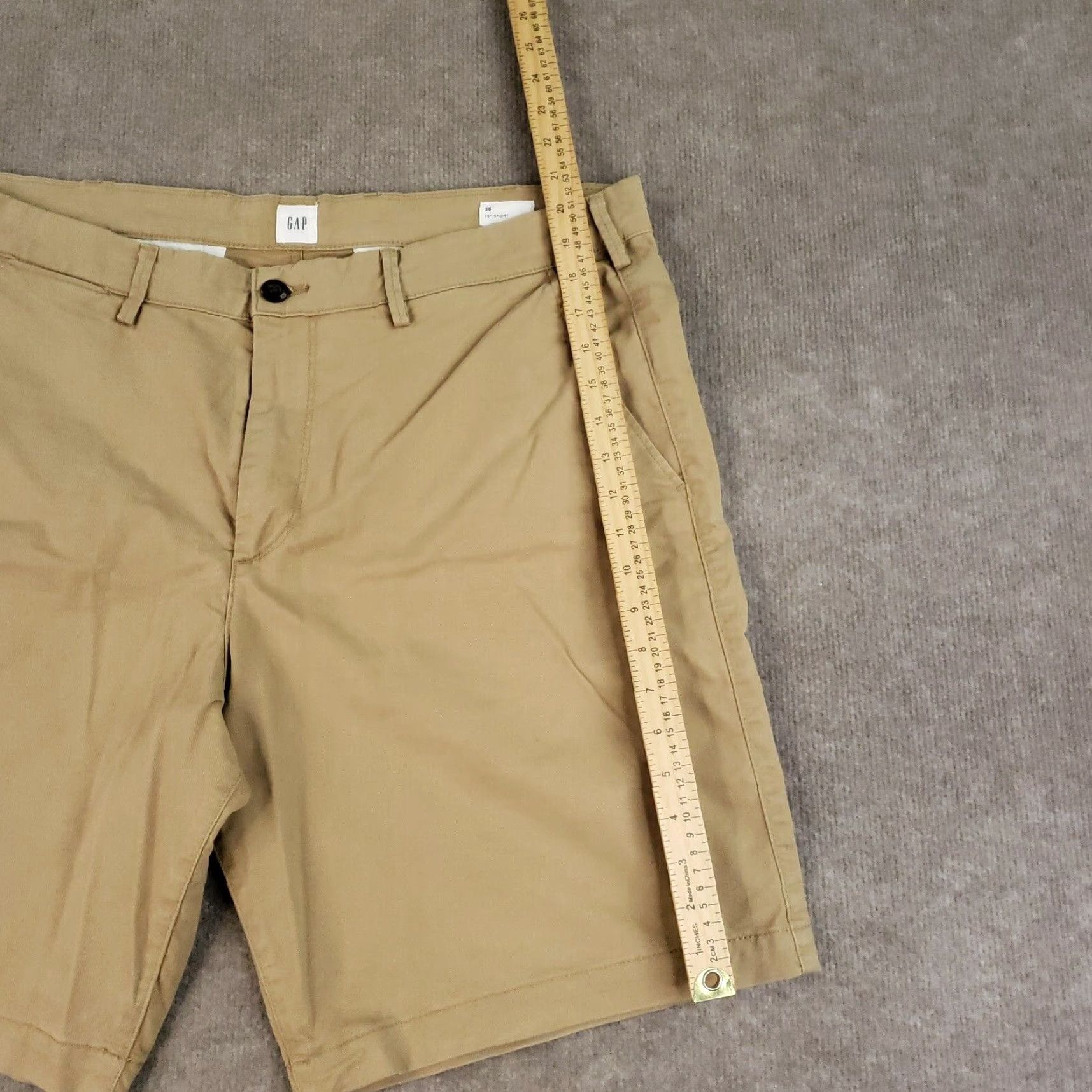 Gap Gap Men's Brown Chino Shorts 38 Casual Pockets Flat Front Stretch 9 Ininseam Preppy Style Vintage No N/A Size US 38 / EU 54 - 4 Thumbnail