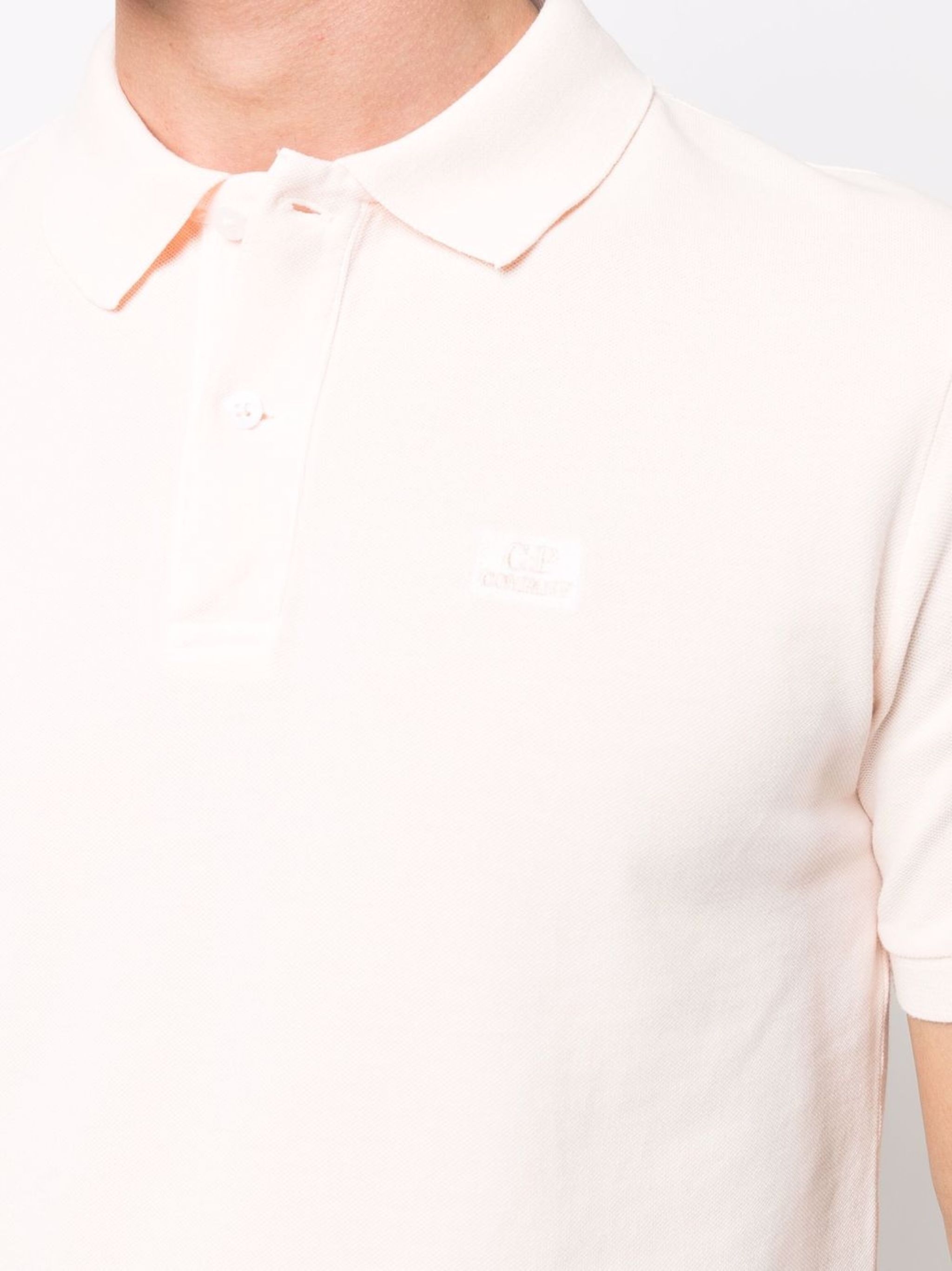C.P. Company o1y1224 Logo Polo Shirt in Light Pink Size US M / EU 48-50 / 2 - 4 Thumbnail
