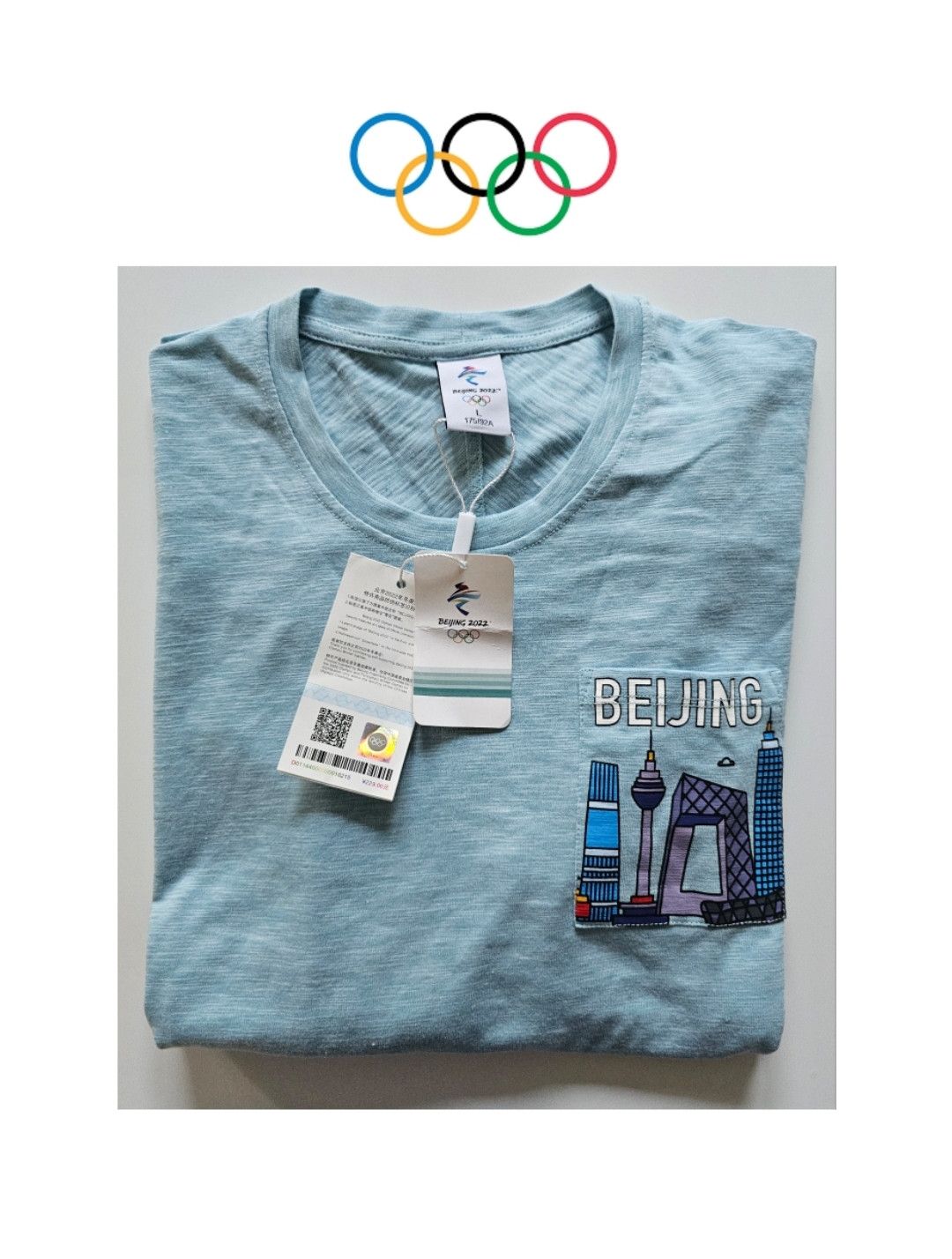 Other New long sleeve T-shirt Winter Olimpic in Tokyo M blue Size US M / EU 48-50 / 2 - 1 Thumbnail