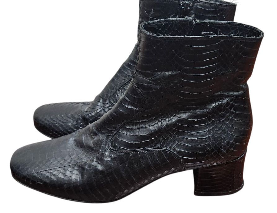 Gianni Barbato Gianni Barbato archive rare Python Leather ankle boots Size US 9.5 / IT 39.5 - 6 Thumbnail