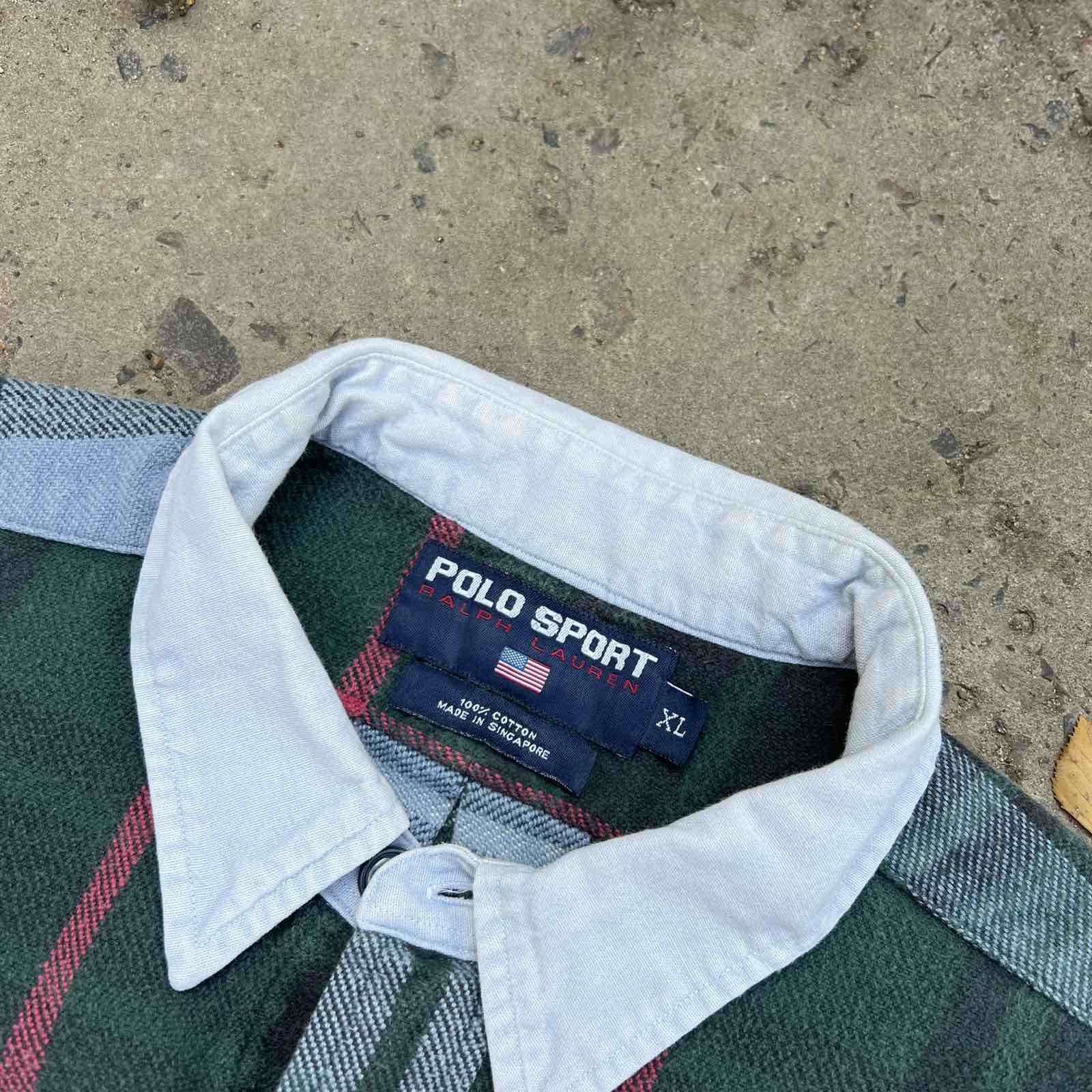 Polo Ralph Lauren × Vintage Vintage Polo Sport Flannel Shirt 90s Sz XL Size US XL / EU 56 / 4 - 5 Thumbnail