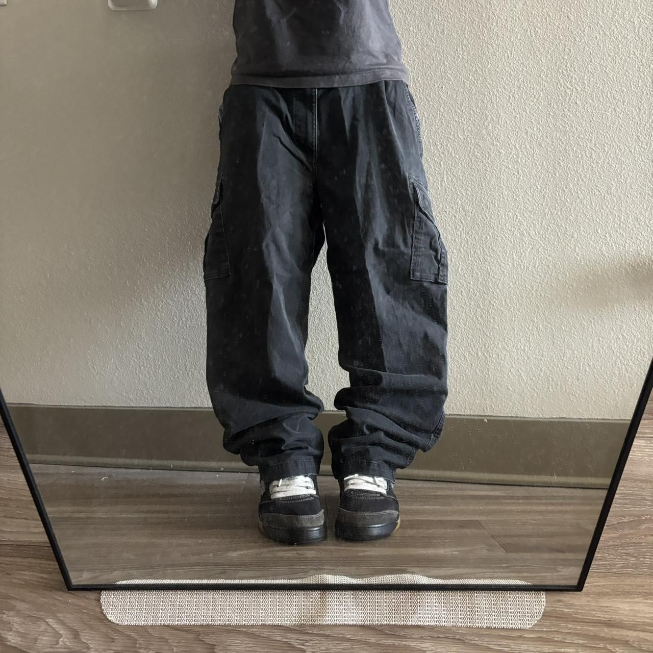 Japanese Brand Crazy Vintage Y2K/2000s Grunge Black Skater Cargo Pants! 42x29 Size US 42 / EU 58 - 1 Thumbnail