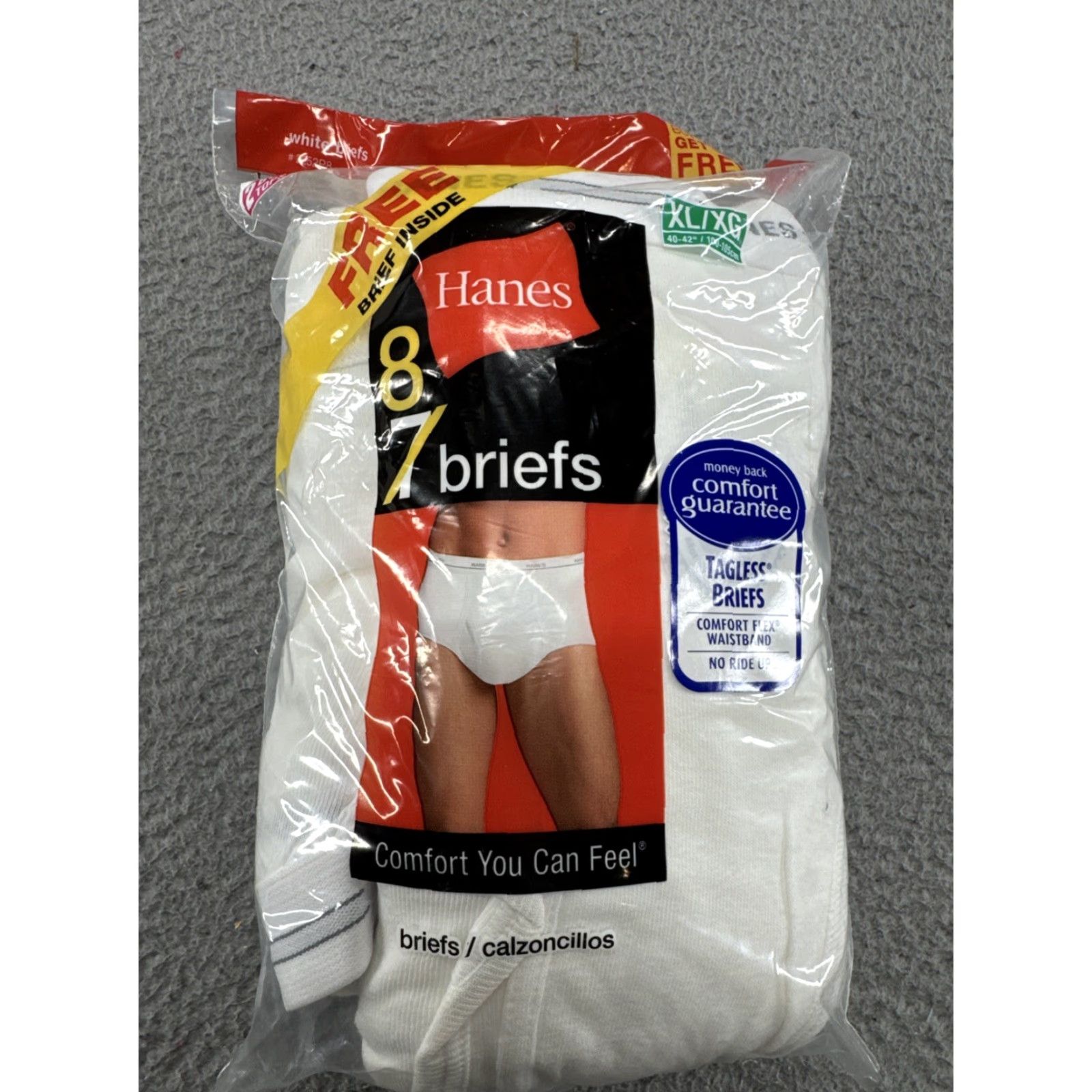 Hanes VINTAGE Hanes 2007 Men's White Briefs Underwear Package of 8 Pack Size XL New in Package Size US 36 / EU 52 - 3 Thumbnail