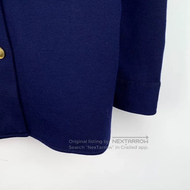 Saint Laurent Paris Saint Laurent Paris Navy Blue Logo Embroidered Wool Lapel Size XS / US 0-2 / IT 36-38 - 5 Thumbnail