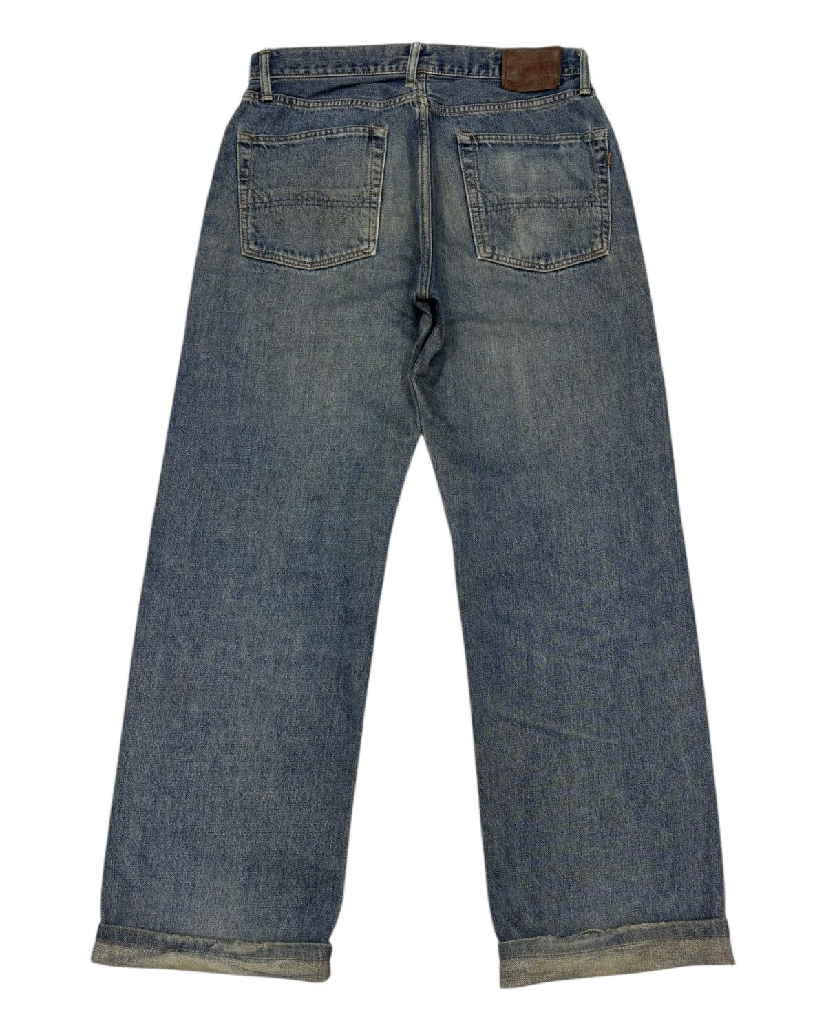 Edwin 🔥EDWIN 505X SELVEDGE BAGGY JEANS DISTRESSED DENIM Size US 33 - 2 Thumbnail