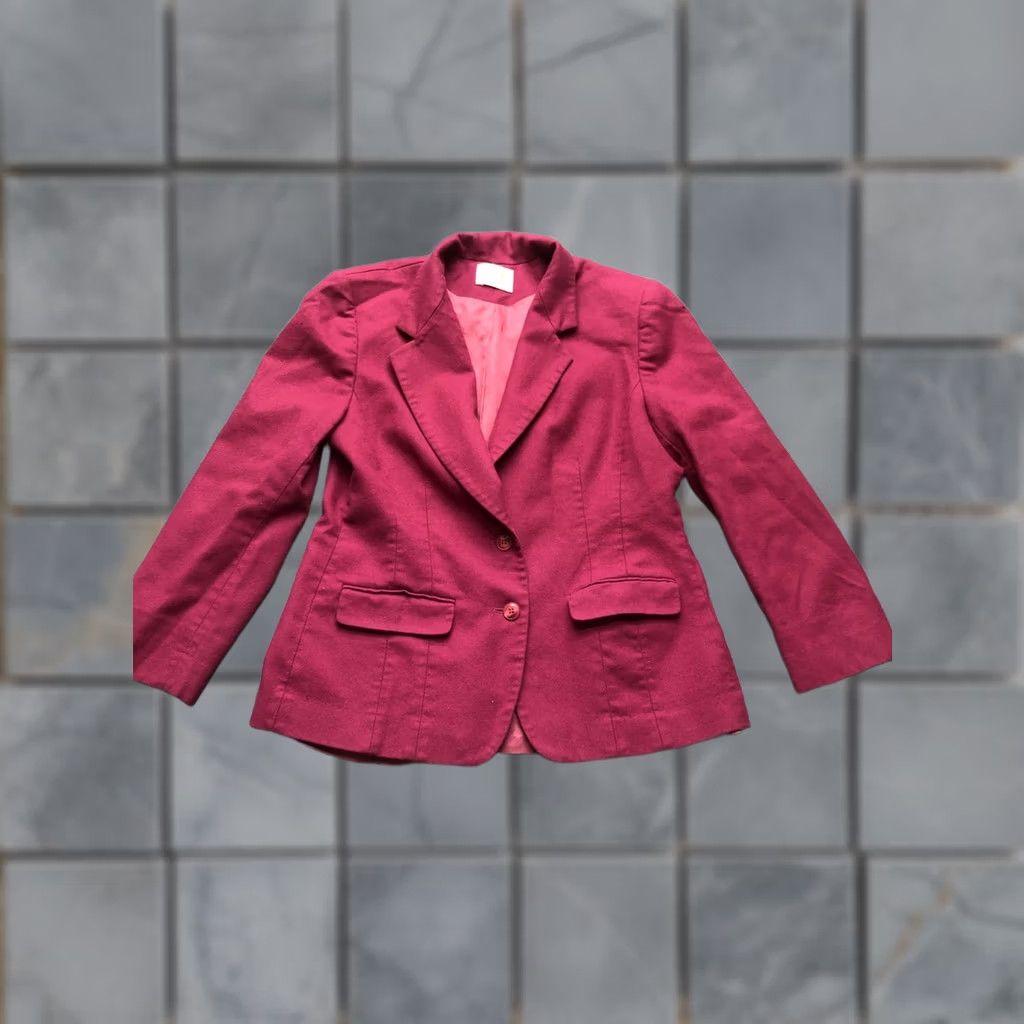 Pendleton VINTAGE Pendleton Blazer Womens Medium Burgundy Wool Two Button Made in USA 90s Size M / US 6-8 / IT 42-44 - 1 Thumbnail